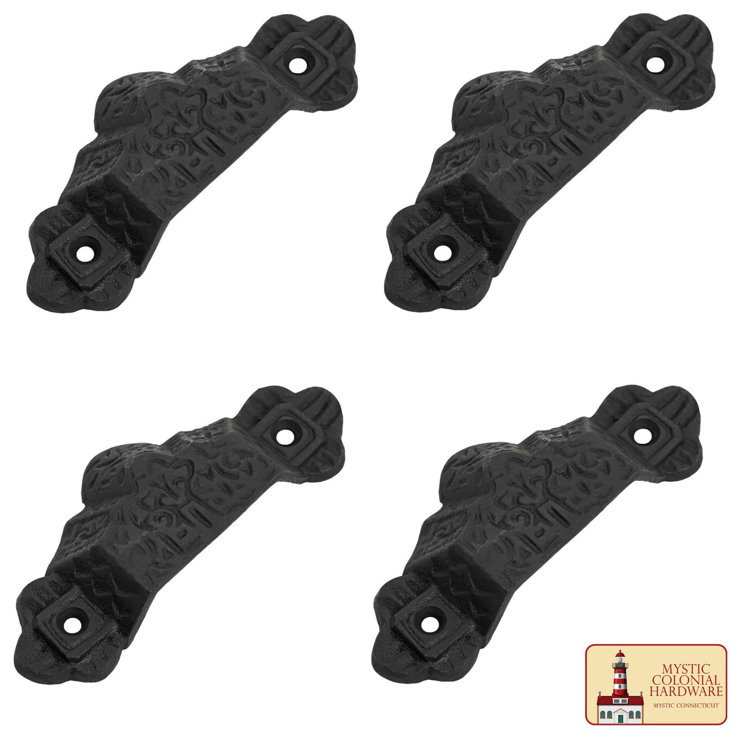 Rústico Cajón de Hierro Fundido Tira de la Taza del Gabinete Tira: Ideales para Ambientes Victorianos, Coloniales, Retro, Steampunk, Góticos, Barrocos y Medievales, (10.1x4.1) Cm - Imagen 4