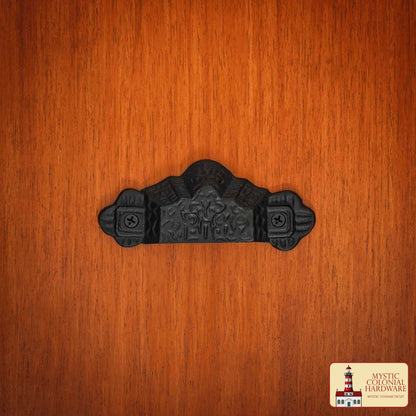 Juego de 4 Tiradores de Hierro Fundido Rústico: Ideal para Ambientes Victorianos, Coloniales, Retro, Steampunk, Góticos, Barrocos y Medievales, (10.1x4.1) Cm - Imagen 5