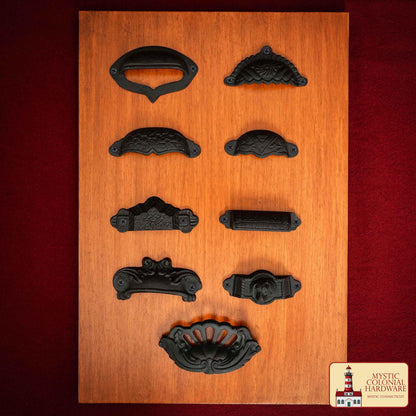 Juego de 4 Tiradores de Hierro Fundido Rústico: Ideal para Ambientes Victorianos, Coloniales, Retro, Steampunk, Góticos, Barrocos y Medievales, (10.5x3.5) Cm - Imagen 6