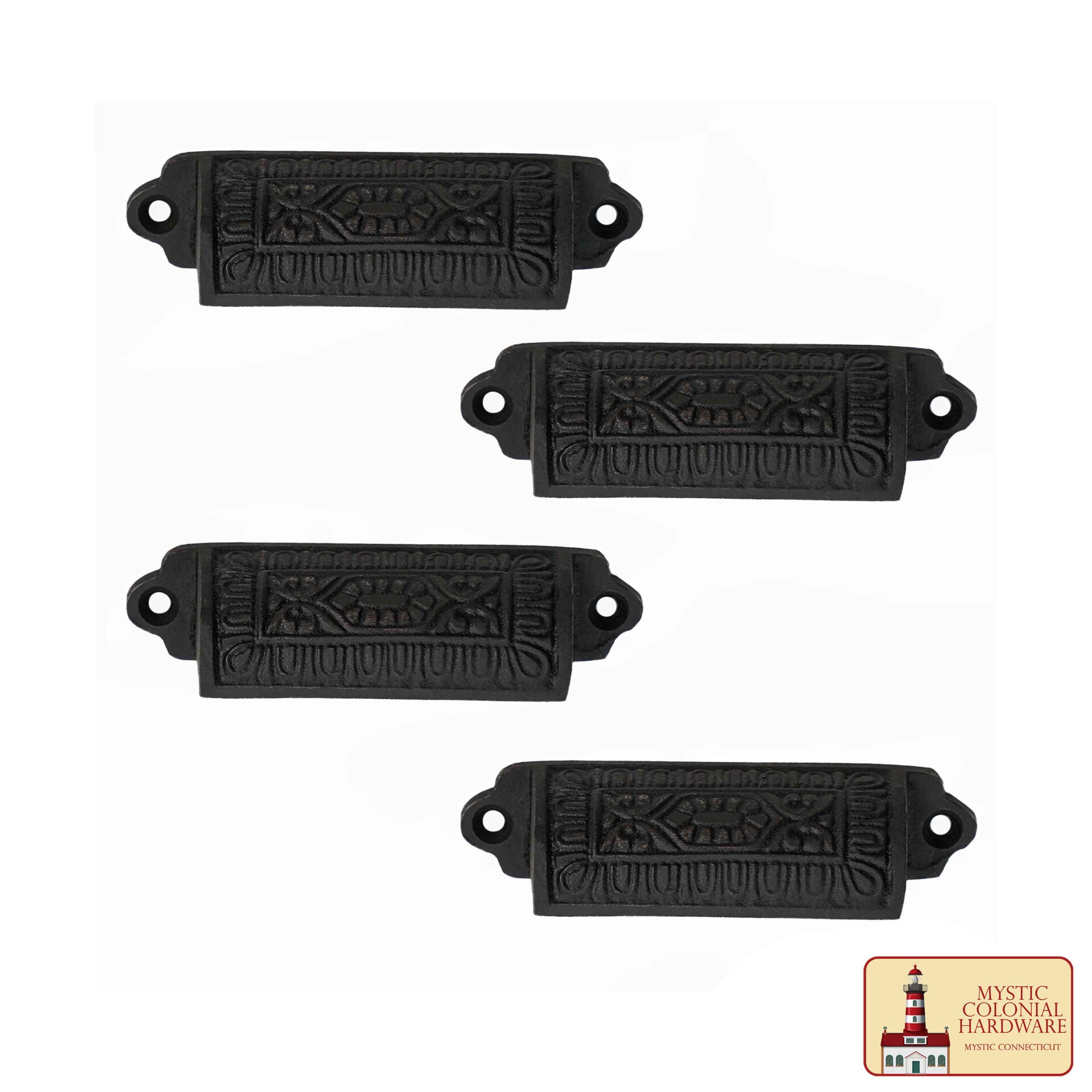 Tiradores Rústicos de Hierro Fundido para Cajones Tiradores para Armarios: Ideal para Ambientes Victorianos, Coloniales, Retro, Steampunk, Góticos, Barrocos y Medievales, (9.5x2.2) Cm - Imagen 4