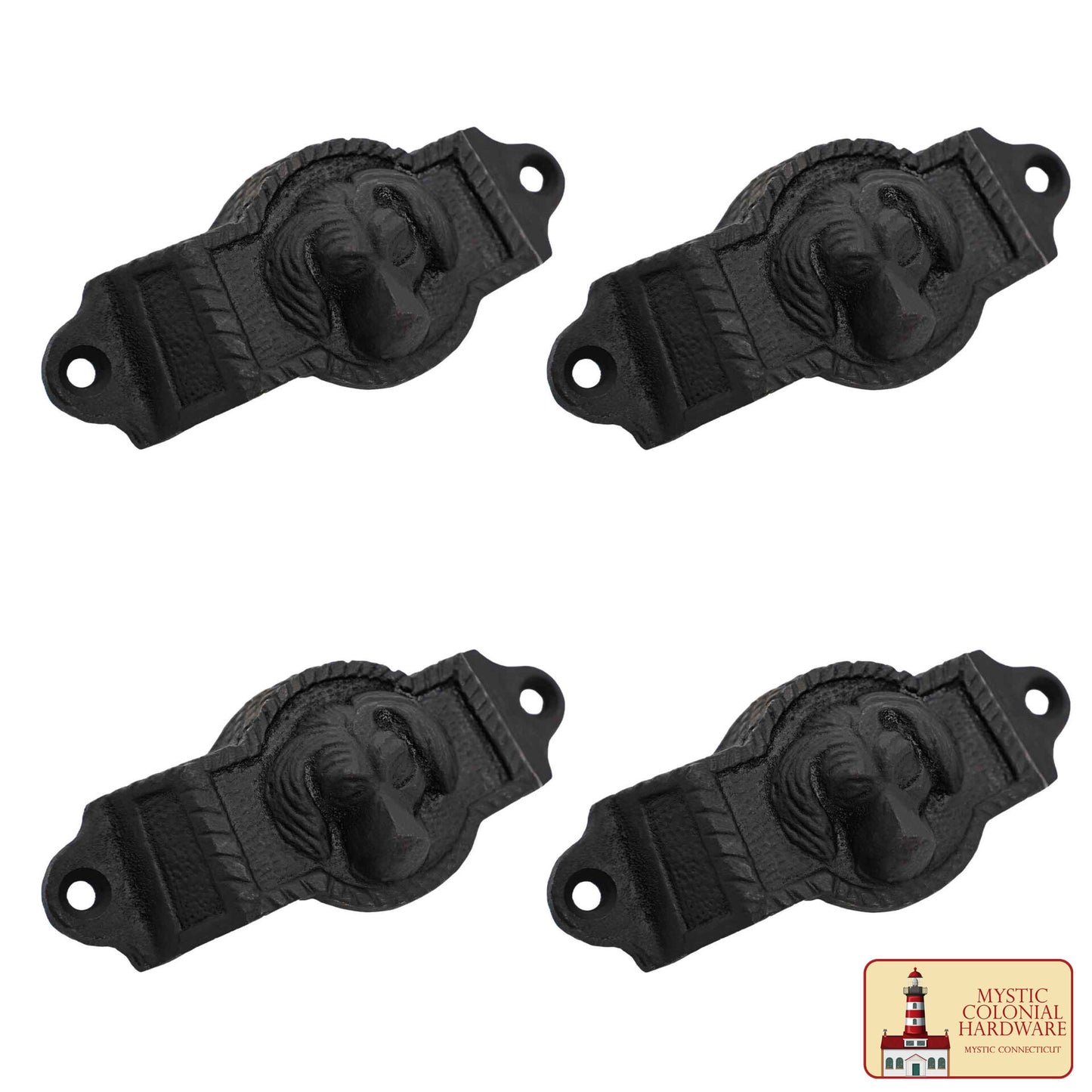 Pack 4 Tiradores de Cajón Negro Plano Tiradores de Taza de Gabinete Herrajes de Cocina Tiradores de Gabinete Negro Mate Tiradores de Cajón - Imagen 4