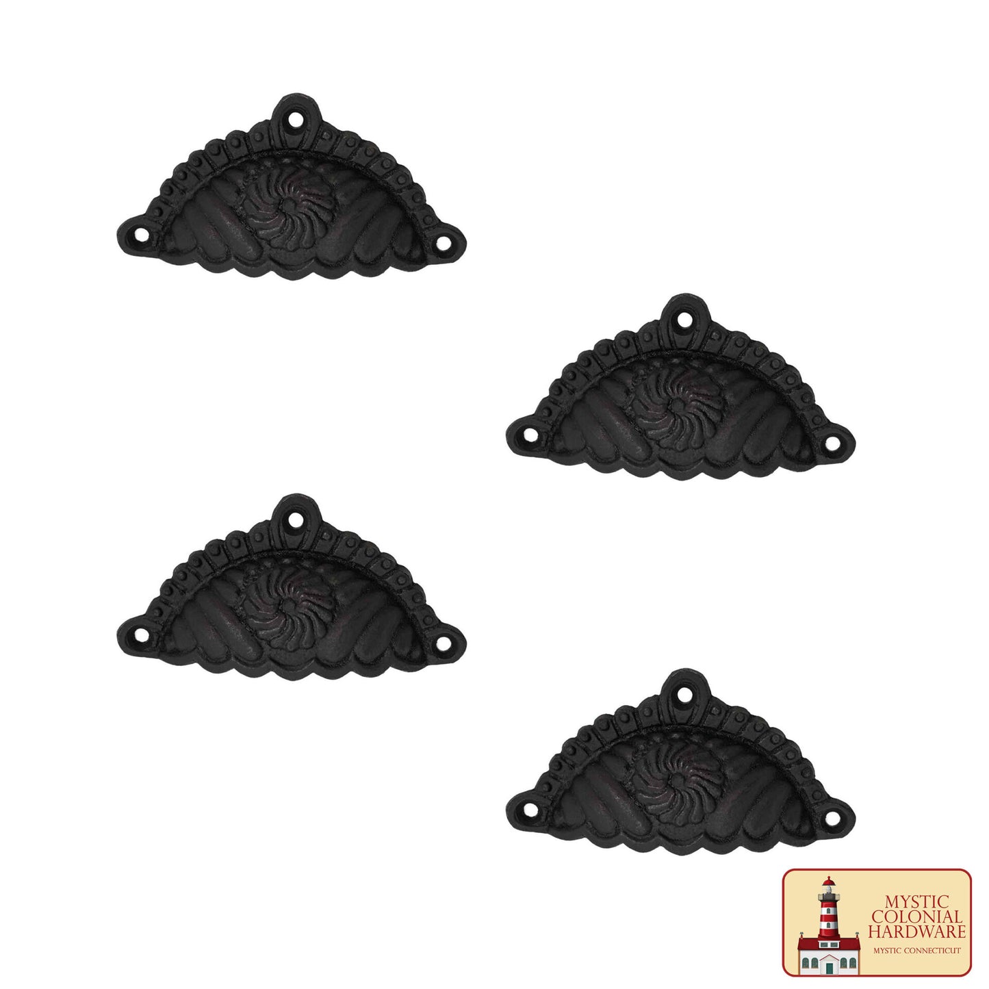 Juego de 4 Tiradores de Hierro Fundido Rústico: Ideal para Ambientes Victorianos, Coloniales, Retro, Steampunk, Góticos, Barrocos y Medievales, (9.6x5.4) Cm - Imagen 4