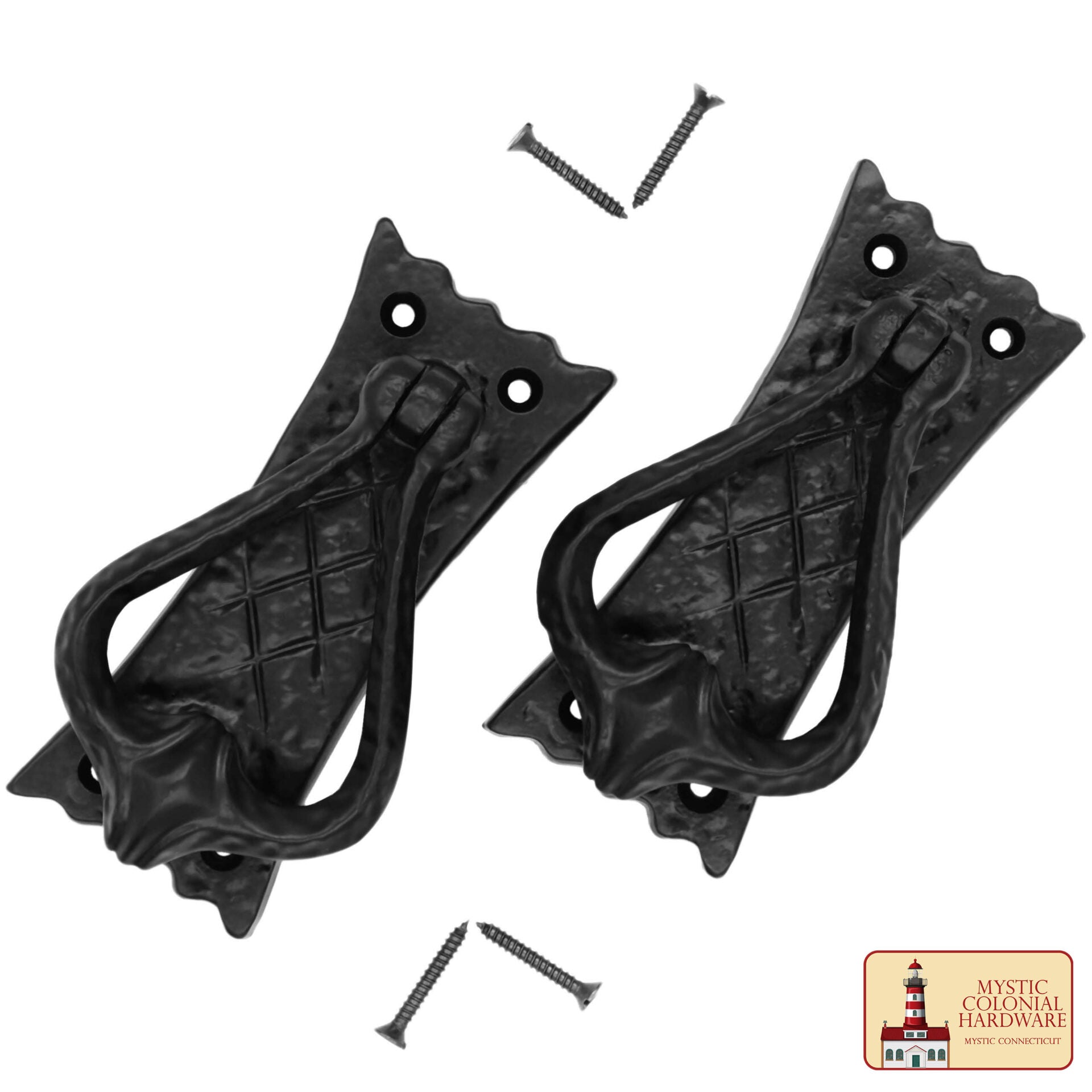 Aldaba para Puerta de Dormitorio Hierro Fundido Macizo Negro Antiguo - 4.7 - Imagen 4