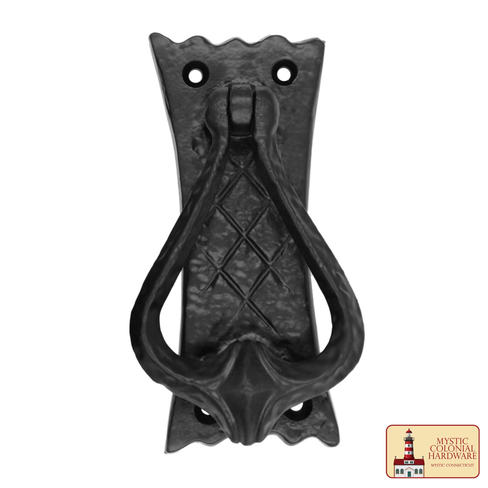 Aldaba para Puerta de Dormitorio Hierro Fundido Macizo Negro Antiguo - 4.7 - Imagen 1