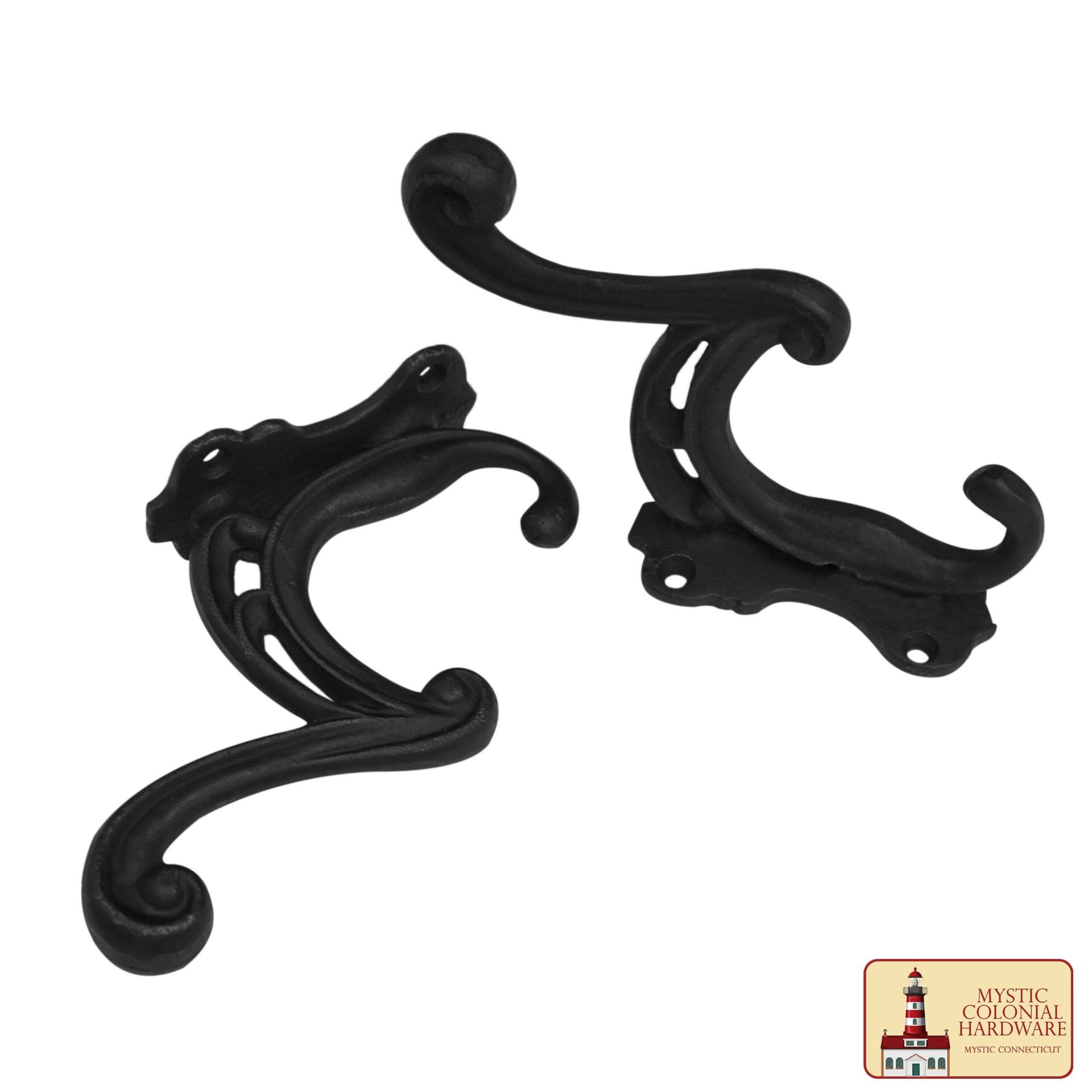 Ganchos de Pared Rústicos de Hierro Fundido: Ideales para Ambientes Victorianos, Coloniales, Retro, Steampunk, Góticos y Barrocos (12x3,8) Cm - Imagen 4
