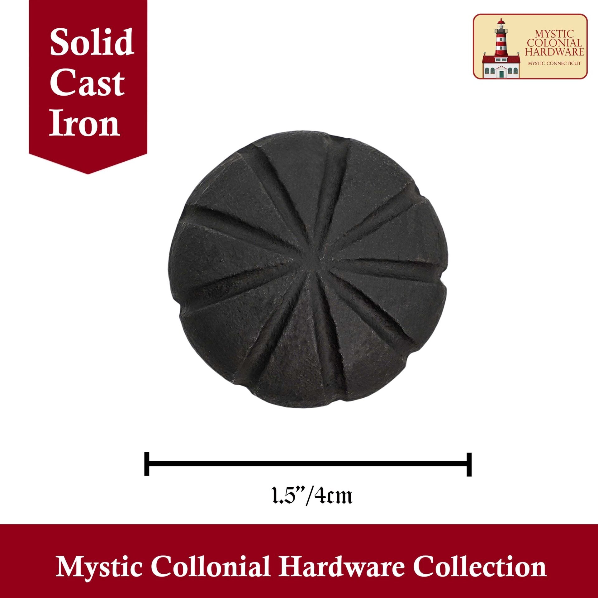 Tirador de Pomo de Armario de Hierro Forjado a Mano - Lote de 4 - Imagen 3