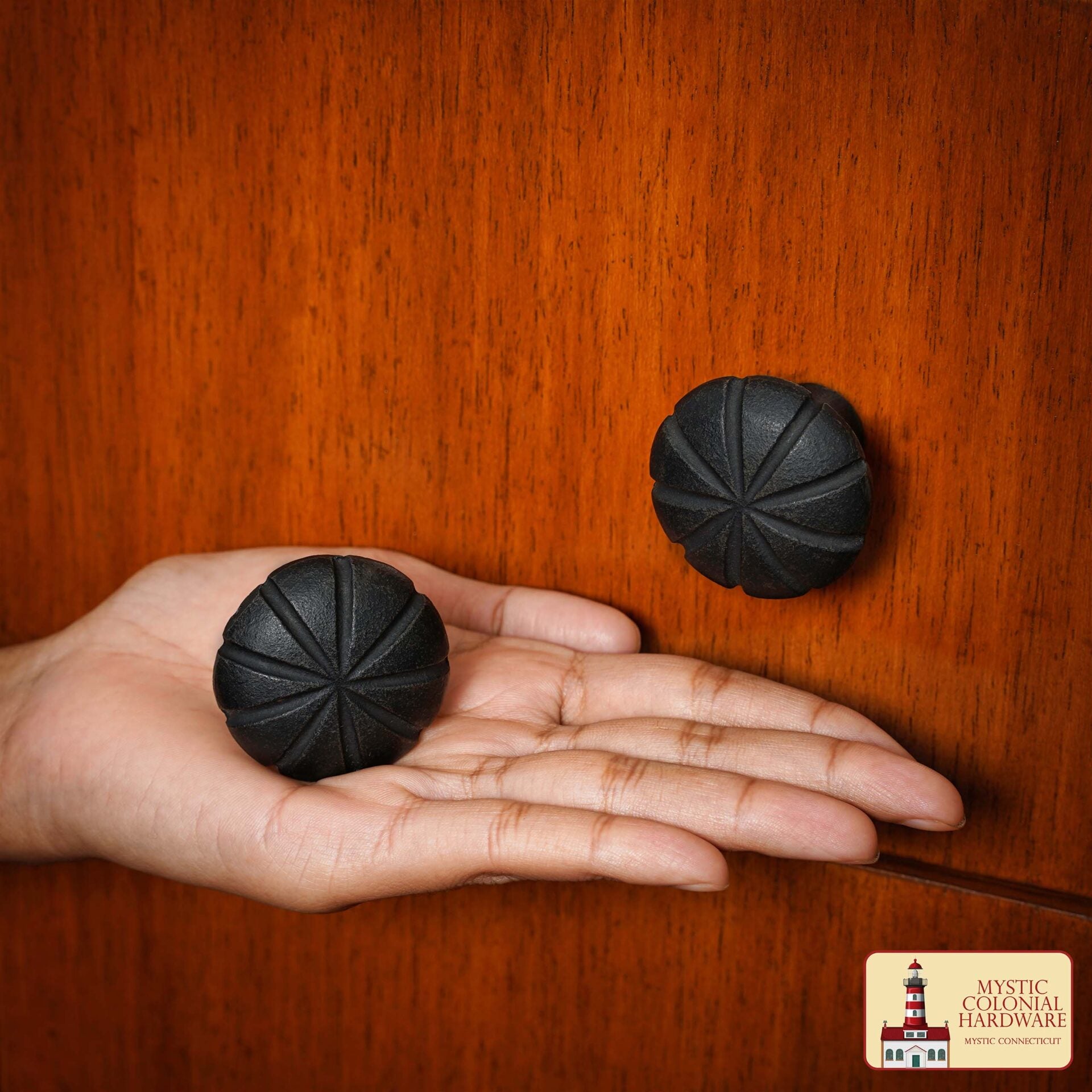 Tirador de Pomo de Armario de Hierro Forjado a Mano - Lote de 4 - Imagen 1