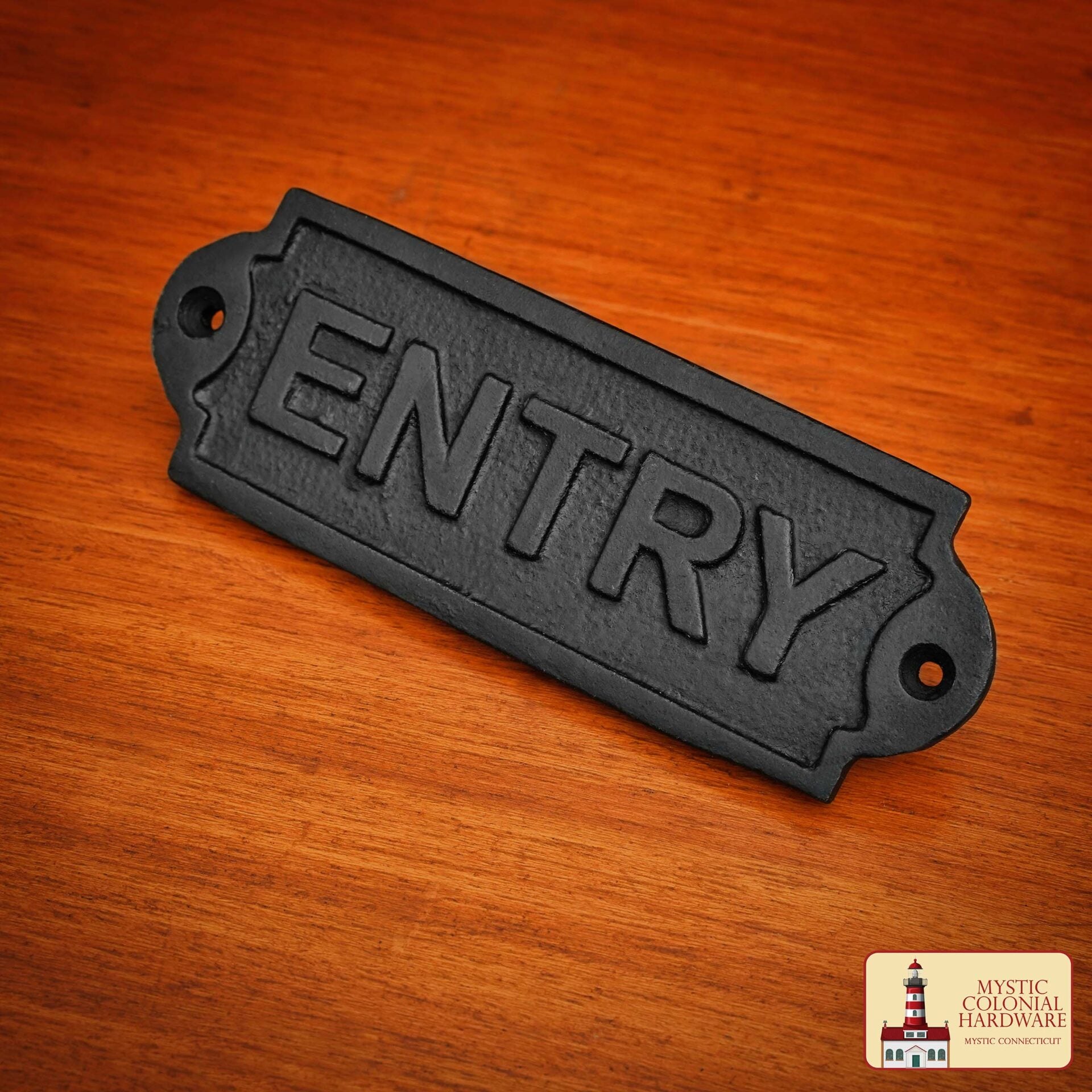 Hierro Forjado Macizo Señal de Entrada Vintage para Puertas Accesorio de Ferretería Hecho a Mano - Imagen 2