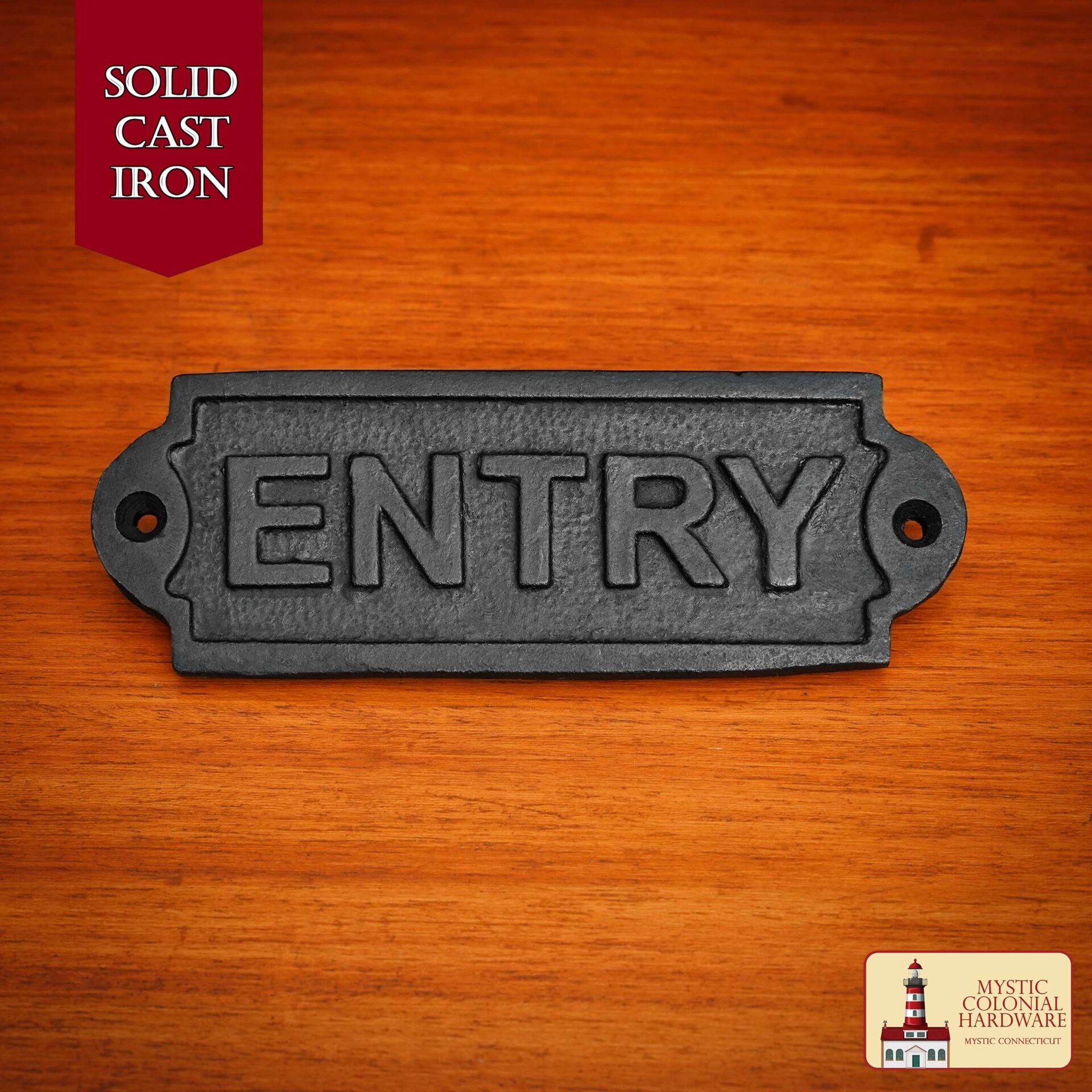 Hierro Forjado Macizo Señal de Entrada Vintage para Puertas Accesorio de Ferretería Hecho a Mano - Imagen 1