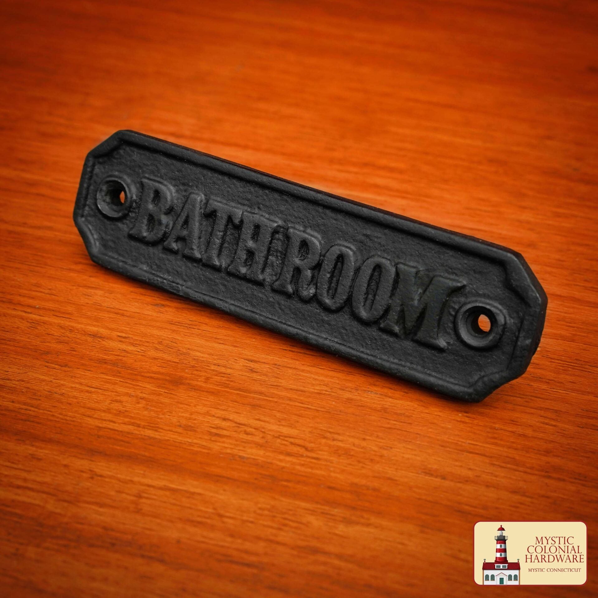 Letrero de Baño Vintage de Hierro Forjado Macizo para Puertas Accesorio de Ferretería Hecho a Mano - Imagen 2