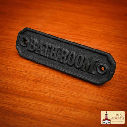 Letrero de Baño Vintage de Hierro Forjado Macizo para Puertas Accesorio de Ferretería Hecho a Mano - Imagen 2