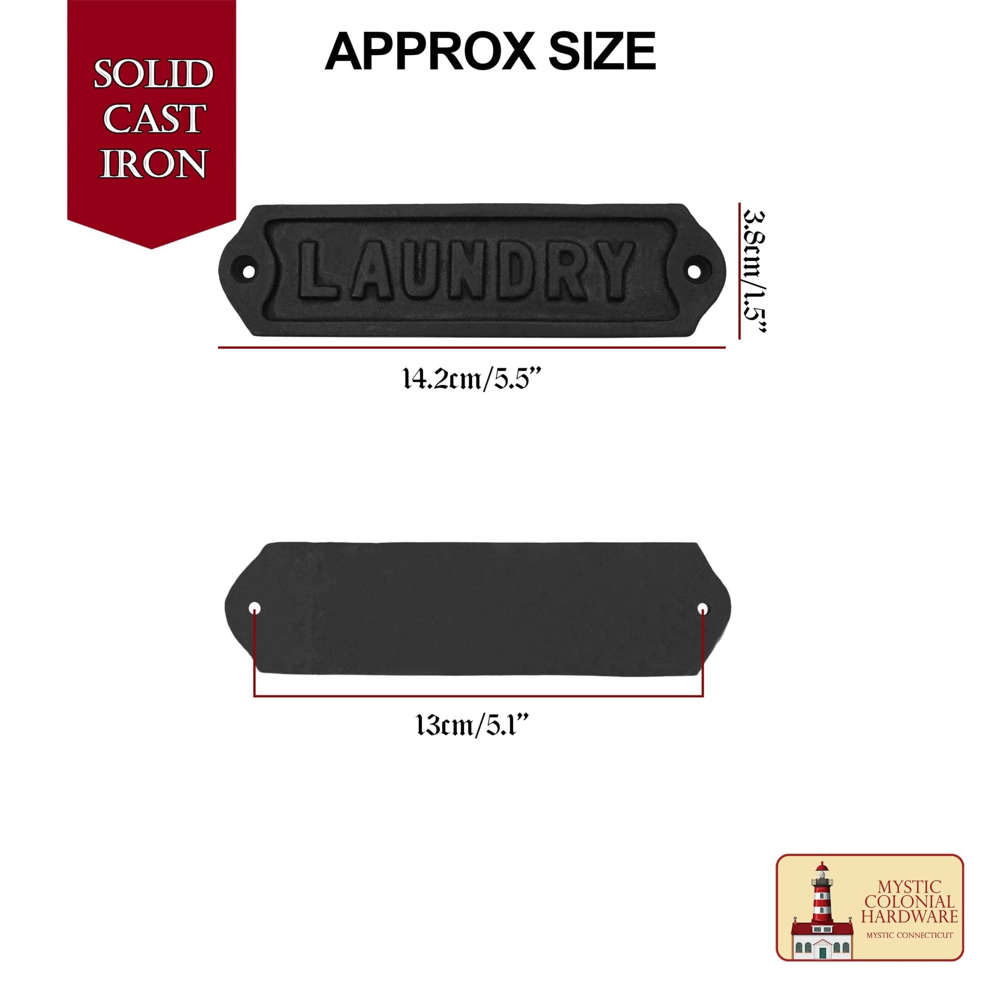 Hierro Forjado Macizo Letrero de Lavandería Vintage para Puertas Accesorio de Ferretería Hecho a Mano - Imagen 3