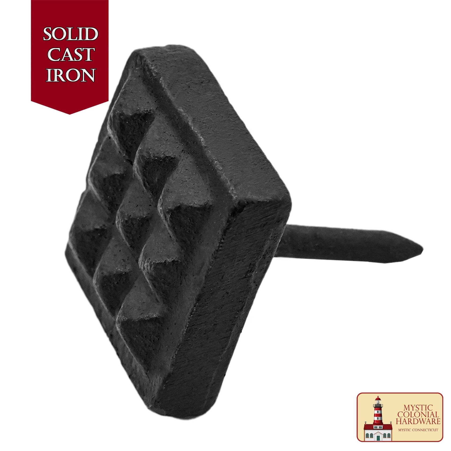 Clavo Cuadrado Waffle Clavo - Hierro Forjado Sólido Victoriano, Colonial, Retro, Steampunck, Gótico, Barroco Medieval - Imagen 4