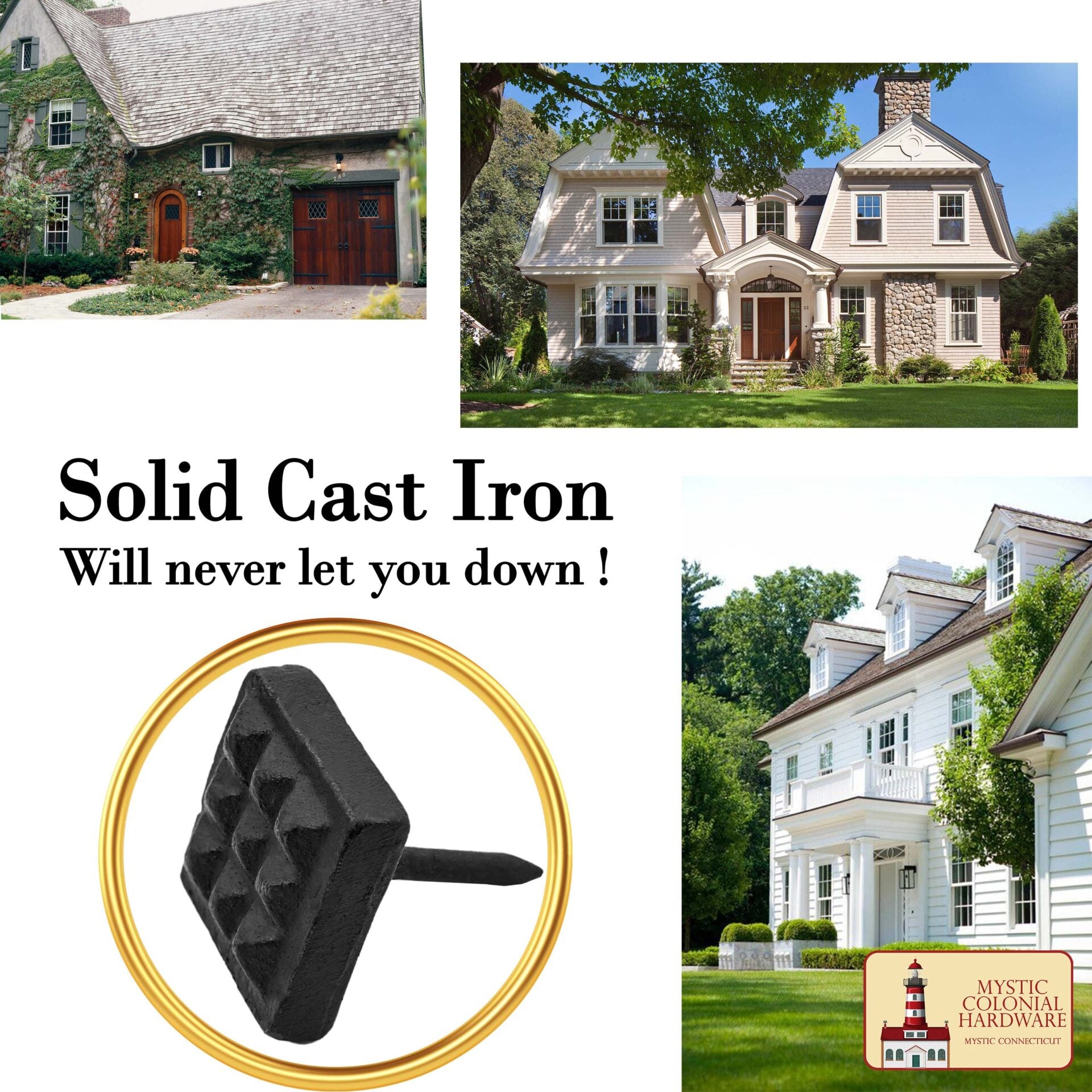 Clavo Cuadrado Waffle Clavo - Hierro Forjado Sólido Victoriano, Colonial, Retro, Steampunck, Gótico, Barroco Medieval - Imagen 6