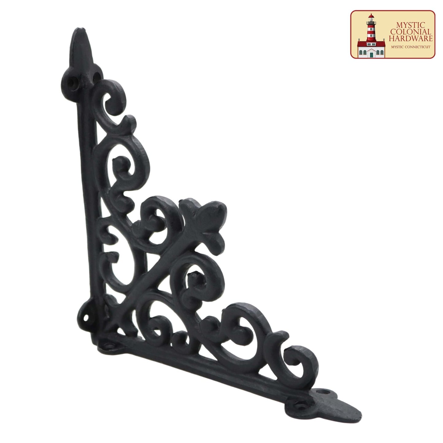 8" X 8", Soporte de Estantería - Hierro Forjado Macizo Victoriano, Colonial, Retro, Steampunck, Gótico, Barroco Medieval - Imagen 2