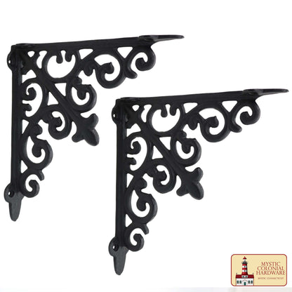 8" X 8", Soporte de Estantería - Hierro Forjado Macizo Victoriano, Colonial, Retro, Steampunck, Gótico, Barroco Medieval - Imagen 5