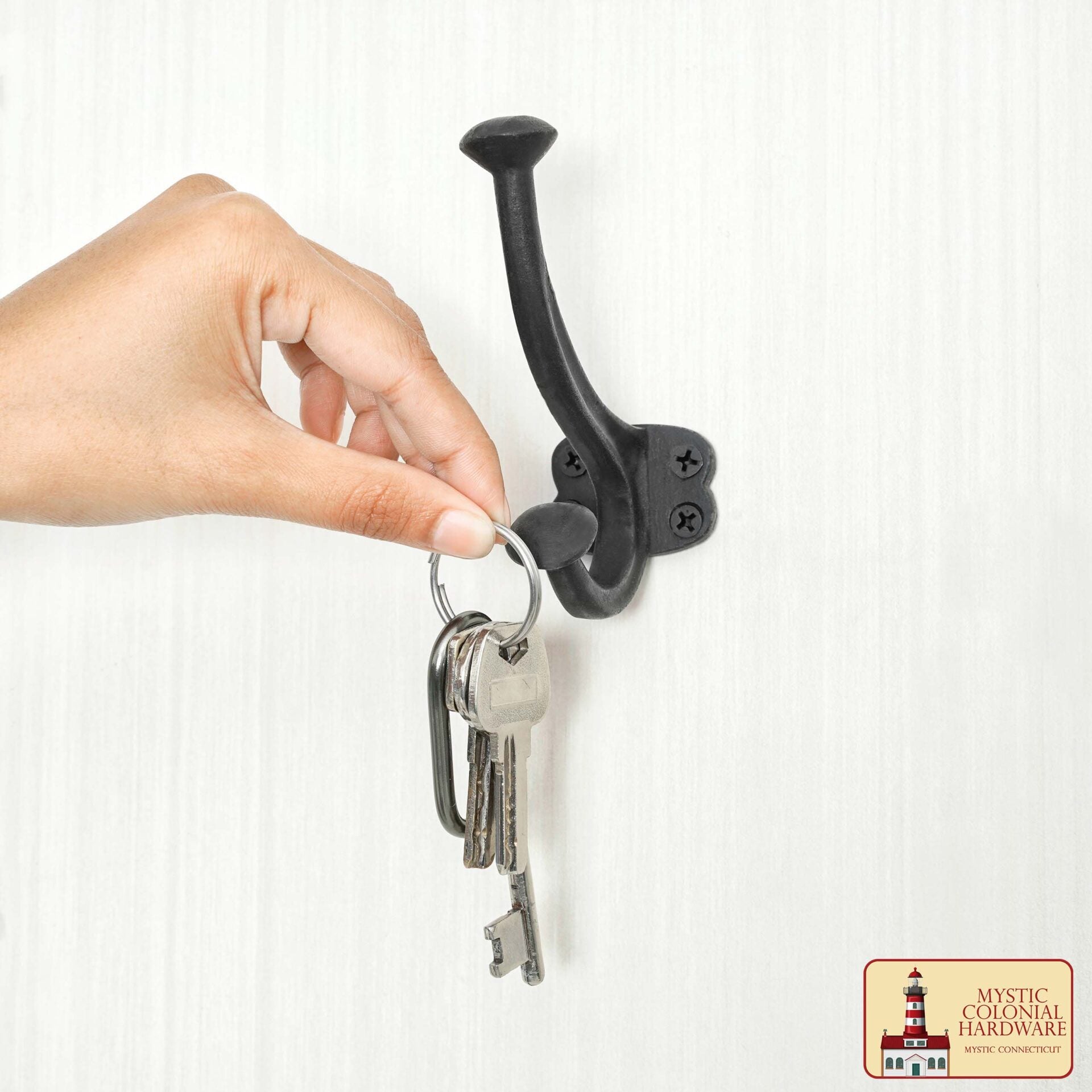 Ganchos de Pared Rústicos de Hierro Fundido : Ideales para Ambientes Victorianos, Coloniales, Retro, Steampunk, Góticos y Barrocos ( 11 X 3.8 ) Cm - Imagen 5