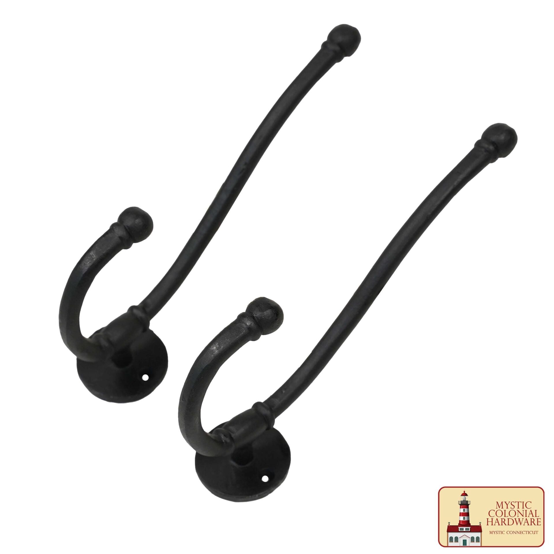 Gancho de Pared de Hierro Forjado Rústico, Ganchos Utilitarios Retro Resistentes para Colgar Abrigos, Bolsos, Toallas, Batas, Sombreros y Más, Negro : Grande - Imagen 4