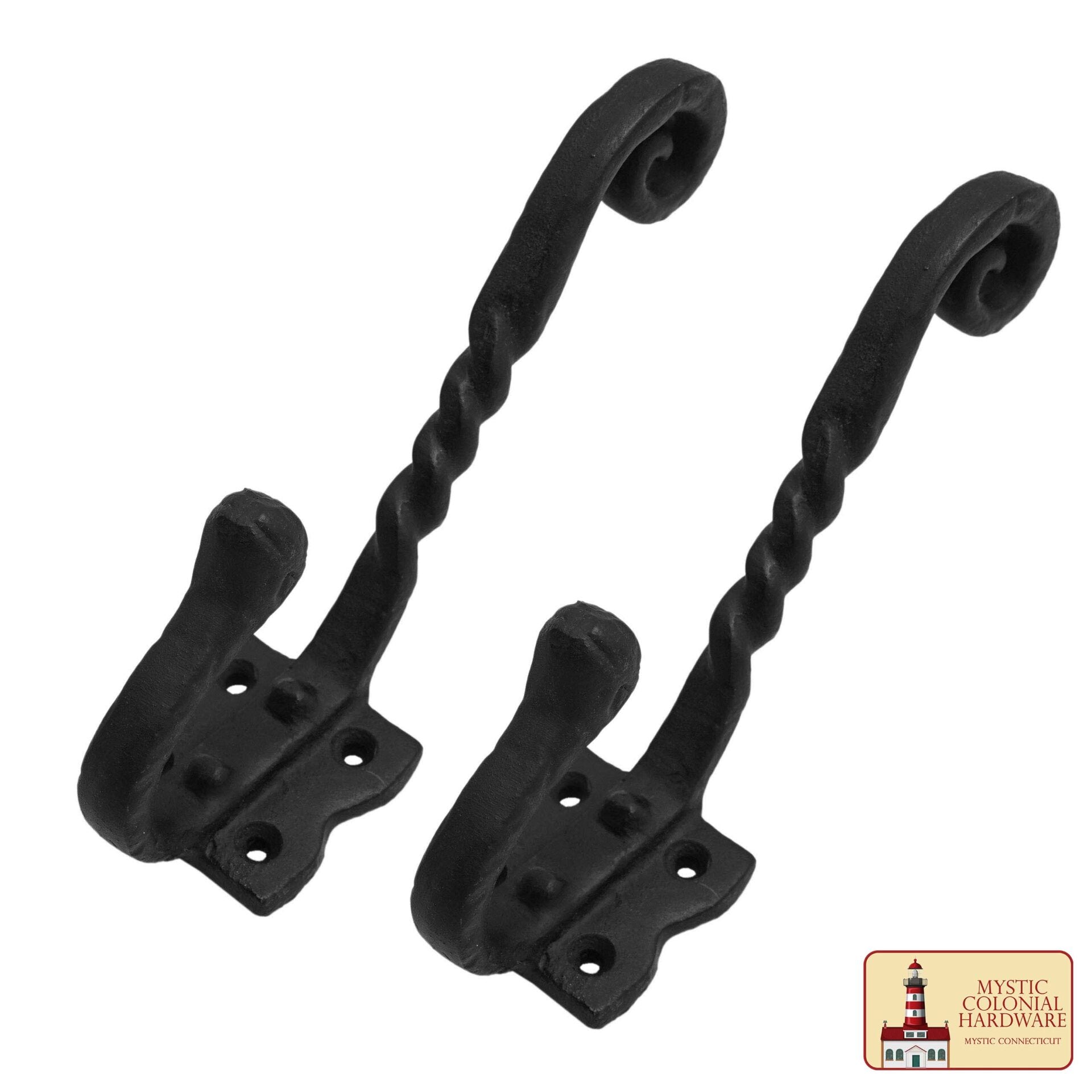 Ganchos de Pared Rústicos de Hierro Forjado a Mano: Ideal para Ambientes Victorianos, Coloniales, Retro, Steampunk, Góticos y Barrocos (11x12) Cm - Imagen 5