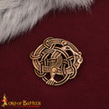 Broche de Capa Vikingo de Bronce con Nudos Fundición a la Cera Perdida Cierre Redondo - Imagen 1