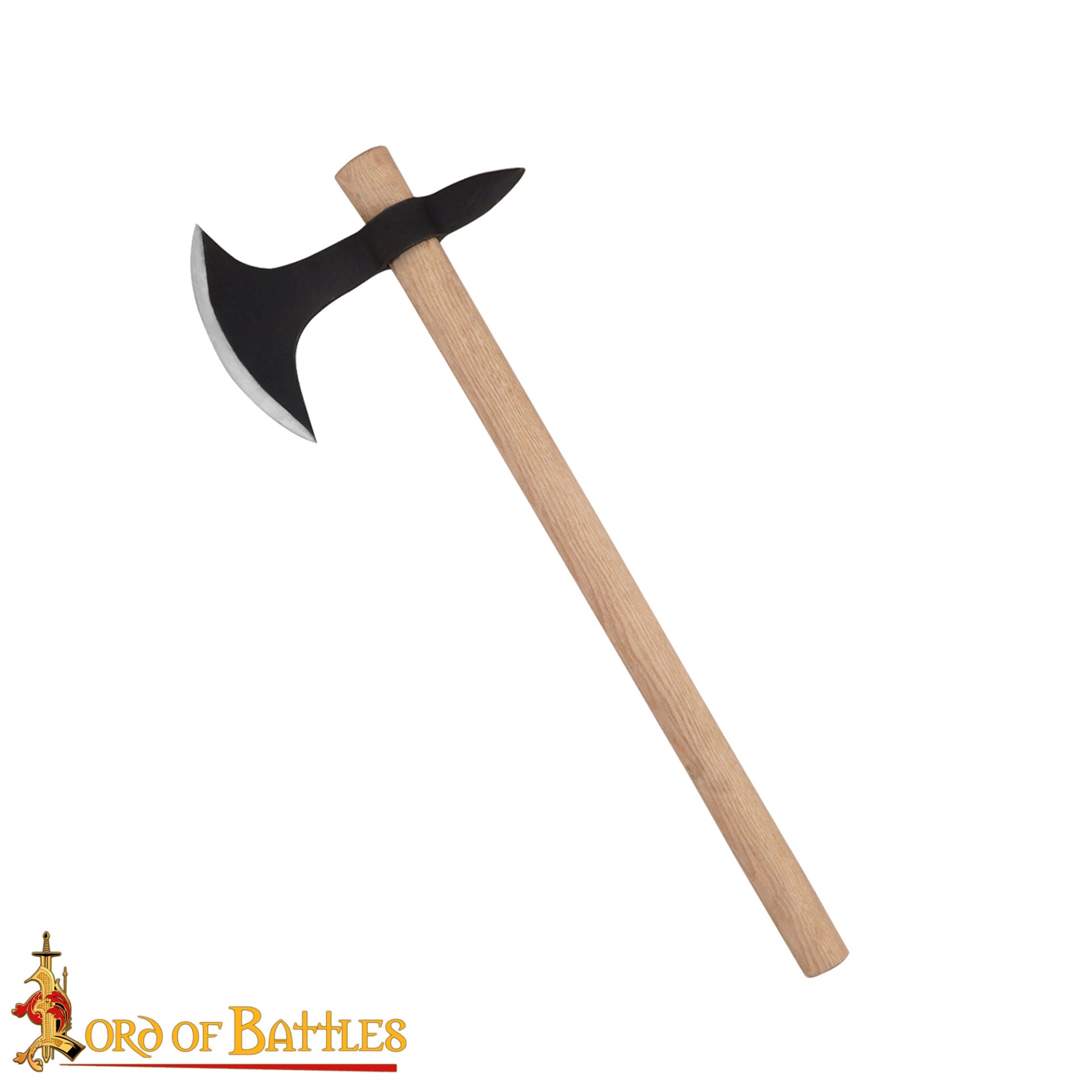 Hacha Medieval con Mango de Madera de Fresno - 23 Pulgadas de Cabeza de Acero Al Carbono Forjada a Mano - Imagen 4