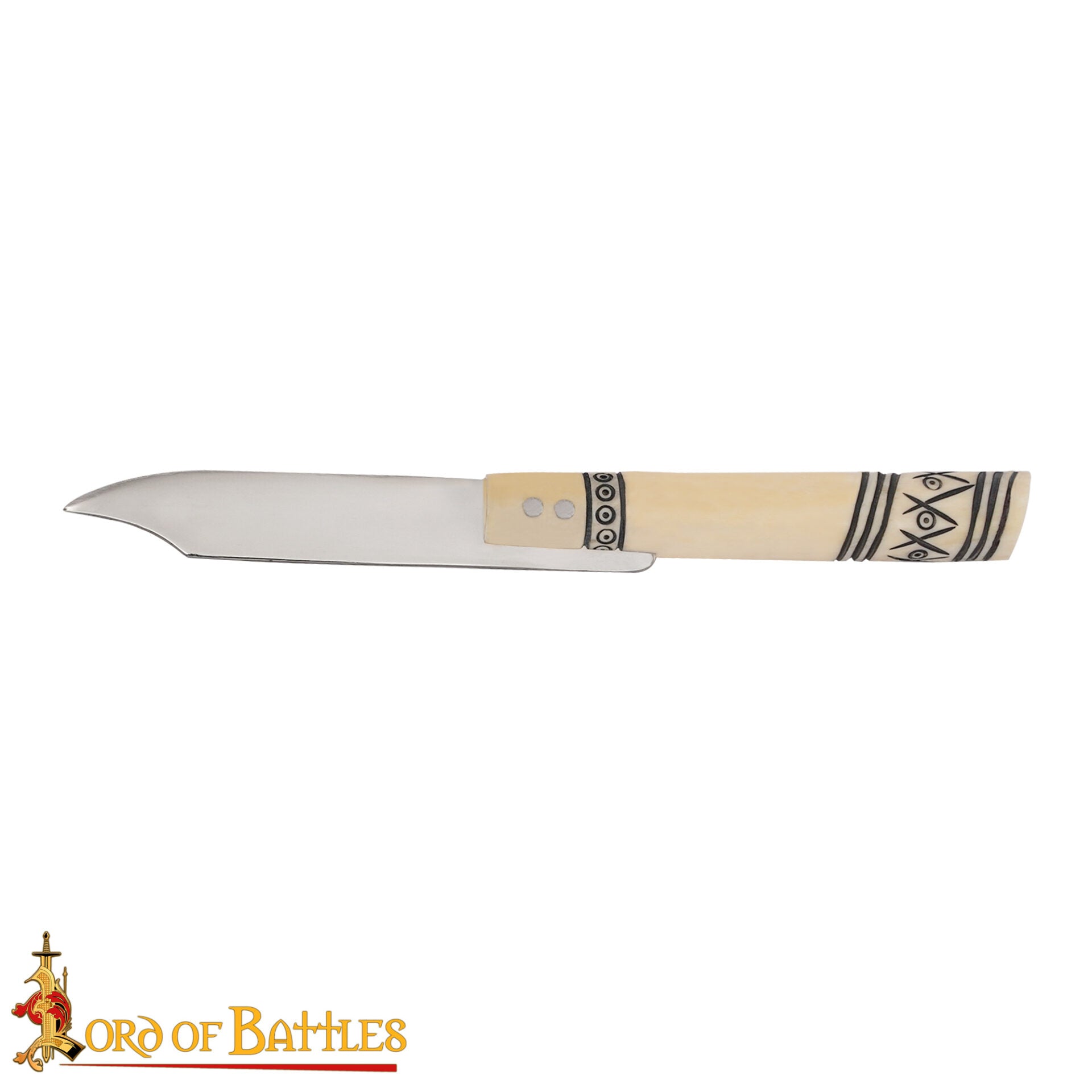 Cuchillo Plegable Forjado a Mano con Mango de Hueso - Hoja de Acero Inoxidable Pulido de 20 Cm - Imagen 5