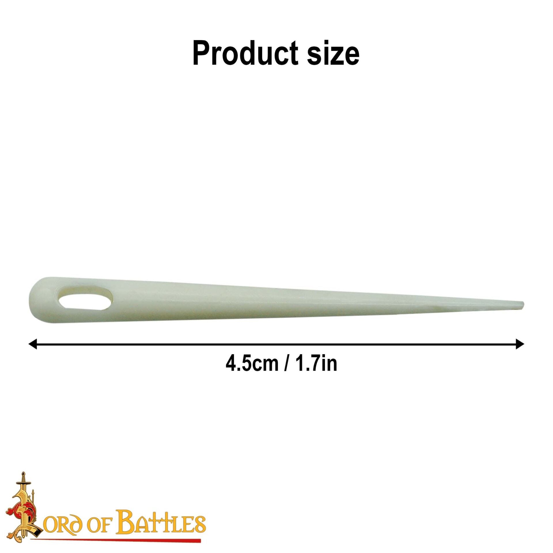 Juego de 5 Agujas de Coser Medievales Vikingas de Cuerno de Buey Talladas a Mano para Tela y Cuero - Imagen 3