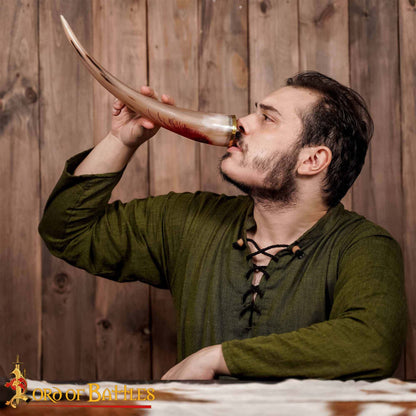 Auténtico Cuerno de Buey para Beber 400 - 500 Ml Elaborado Artesanalmente con Auténtico Cuerno de Buey - Imagen 5