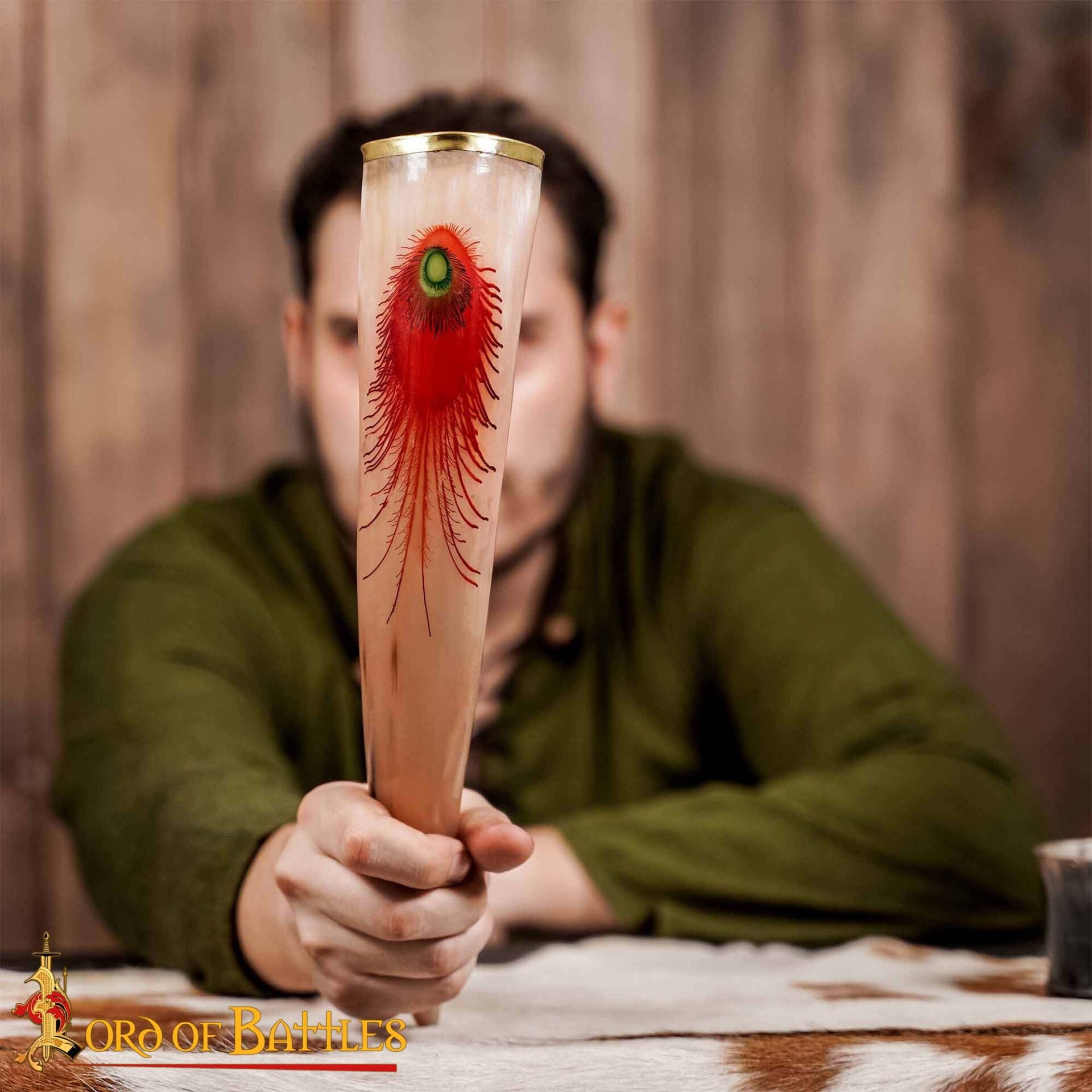 Auténtico Cuerno de Buey para Beber 400 - 500 Ml Elaborado Artesanalmente con Auténtico Cuerno de Buey - Imagen 7