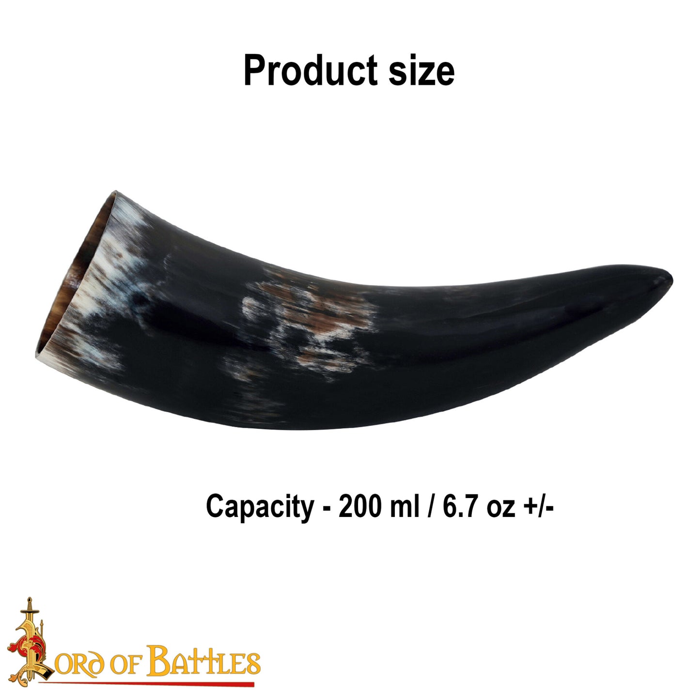 Vikingo Cuerno de Buey para Beber - Taza de Cuerno Natural Pulido Artesanal (200 Ml) - Imagen 3