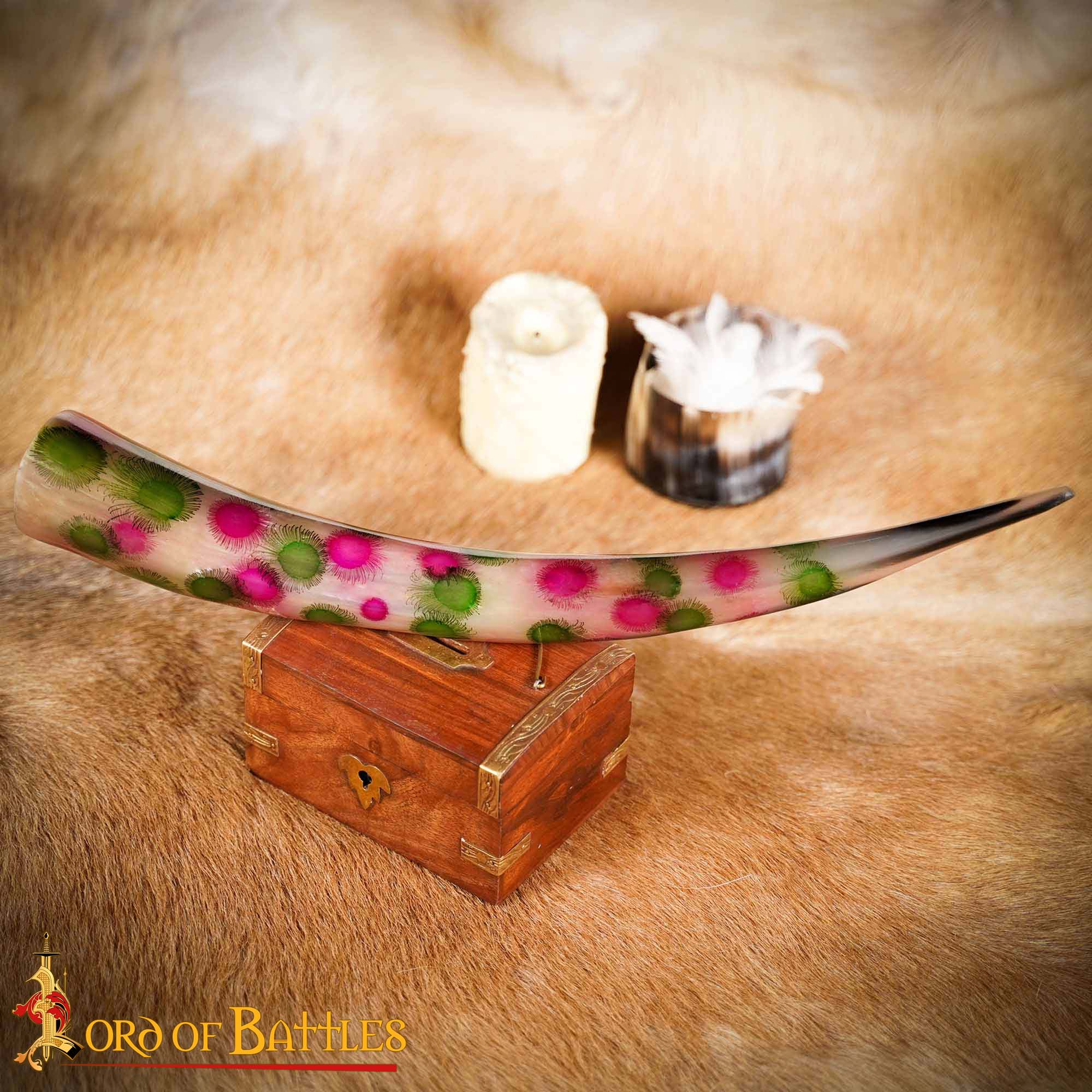 Cuerno para Beber "the Vivid Valour" 400 - 500 Ml Cuerno de Buey Auténtico Hecho a Mano - Descatalogado - Imagen 6