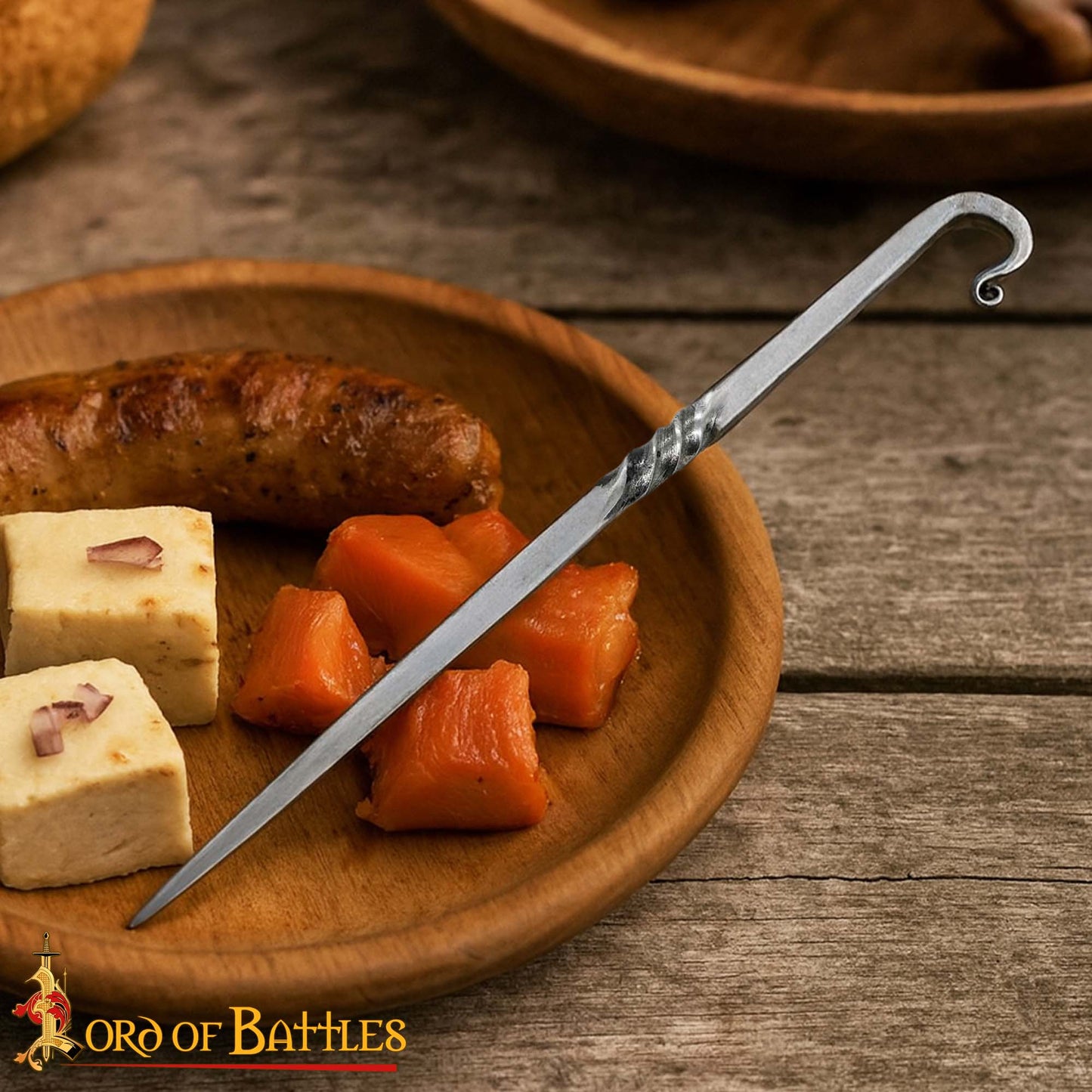 Vikingo Pico para Comer - Utensilio Medieval de Acero Inoxidable para Fiestas, Camping - Imagen 1