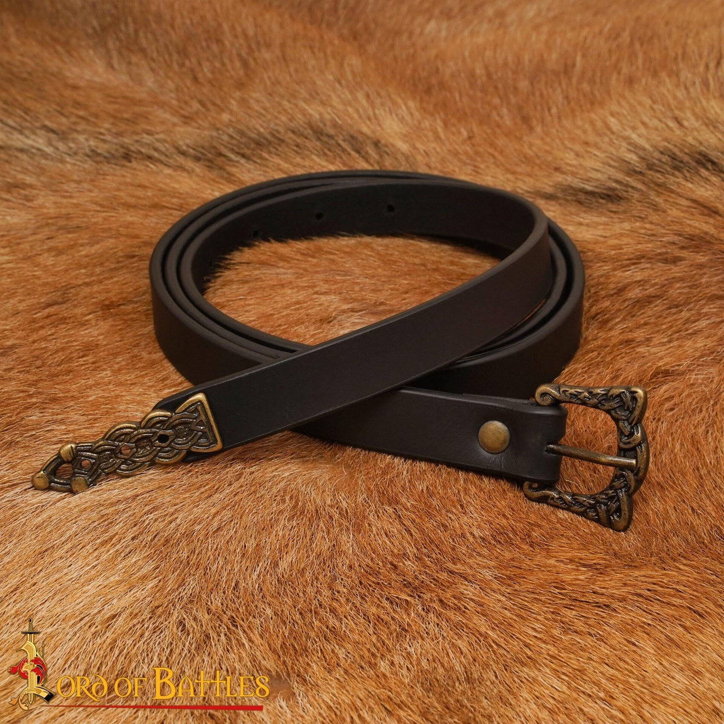 Cinturón de Cuero Genuino Viking Warrior, 130 Cm - Discontinued - Imagen 1