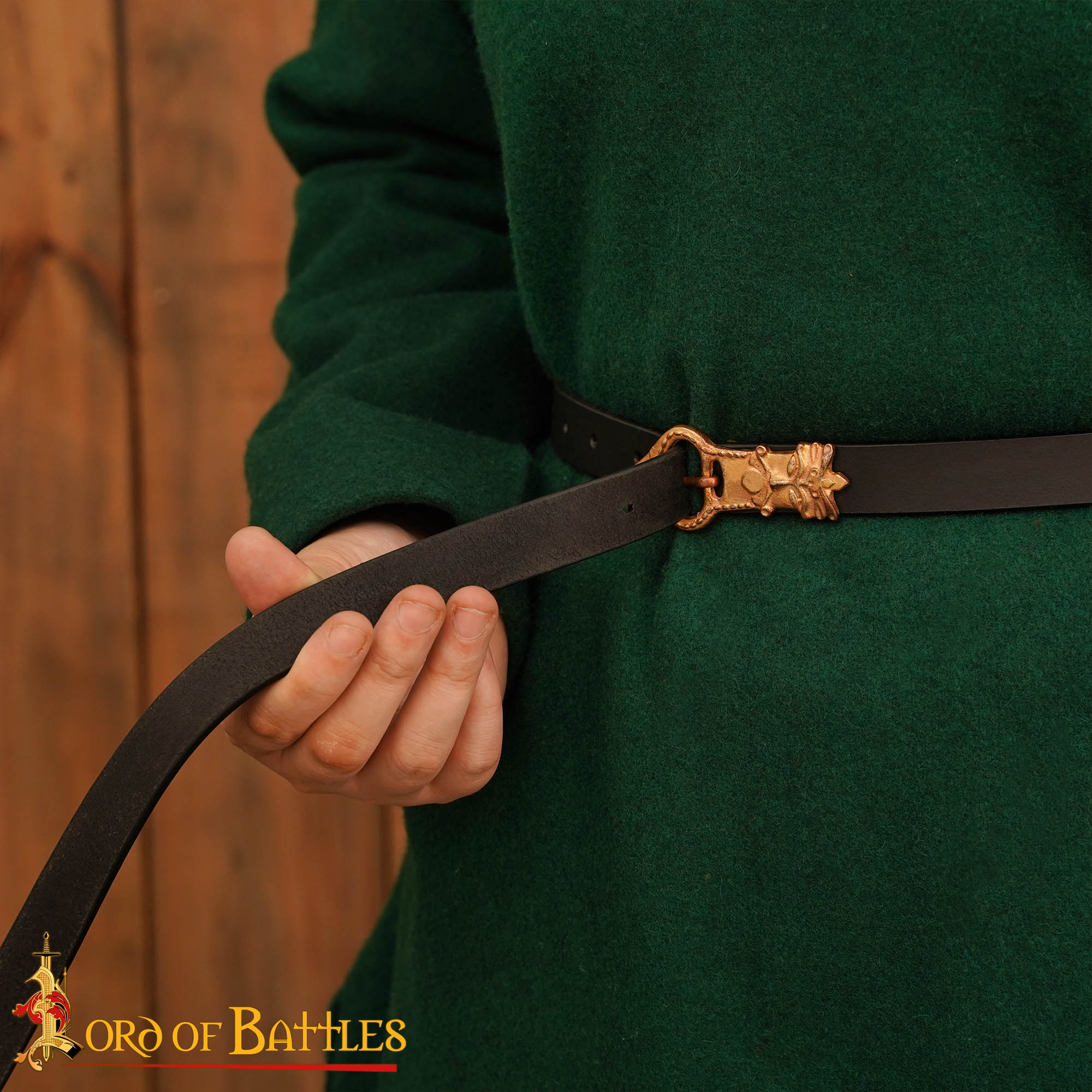 Cinturón Sajón con Hebilla de Bronce Rey Grande - Imagen 5