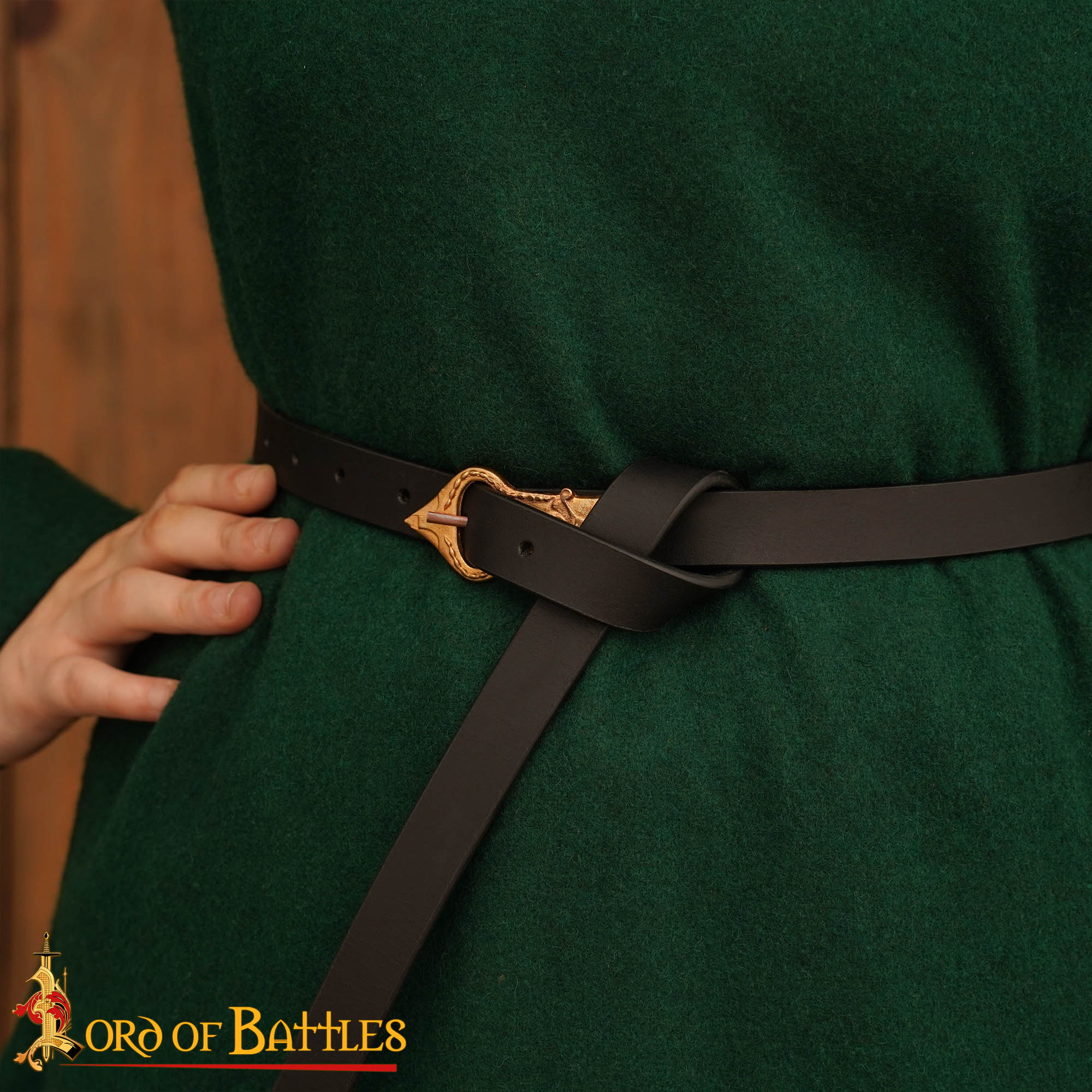 Cinturón Sajón con Hebilla de Bronce Rey Grande - Imagen 7