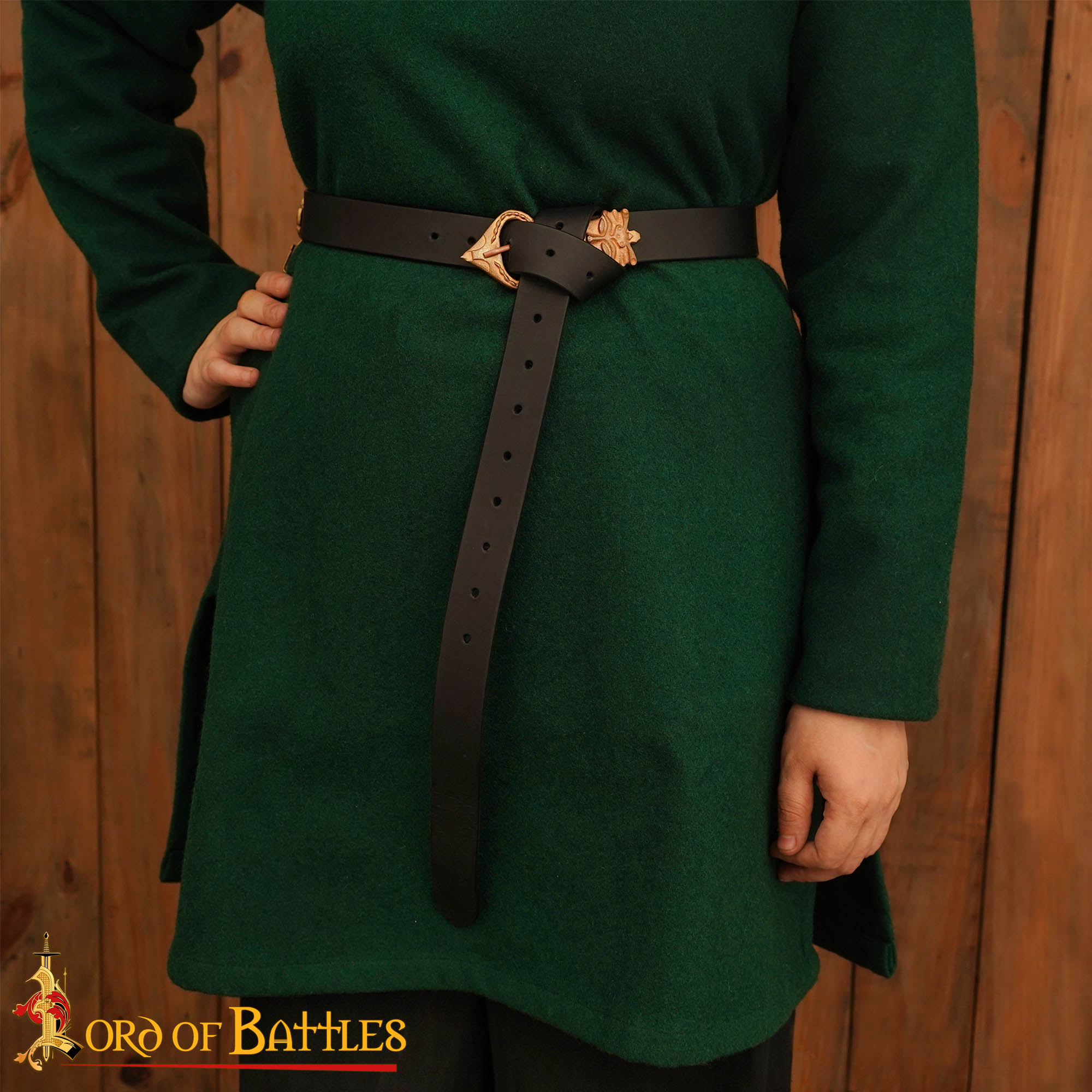 Cinturón Sajón con Hebilla de Bronce Rey Pequeño - Imagen 2