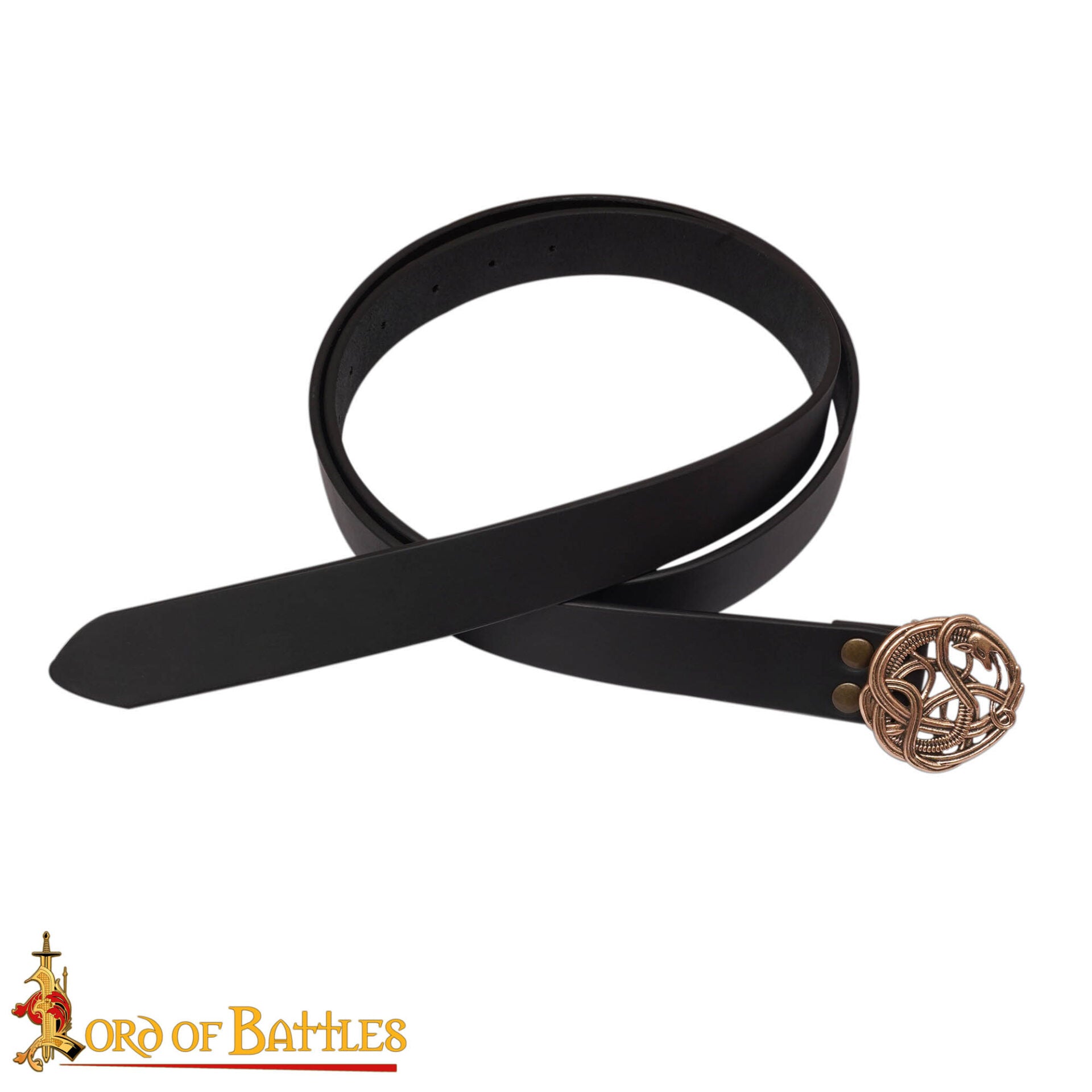 Cinturón Celta con Hebilla de Serpiente de Bronce - Imagen 3