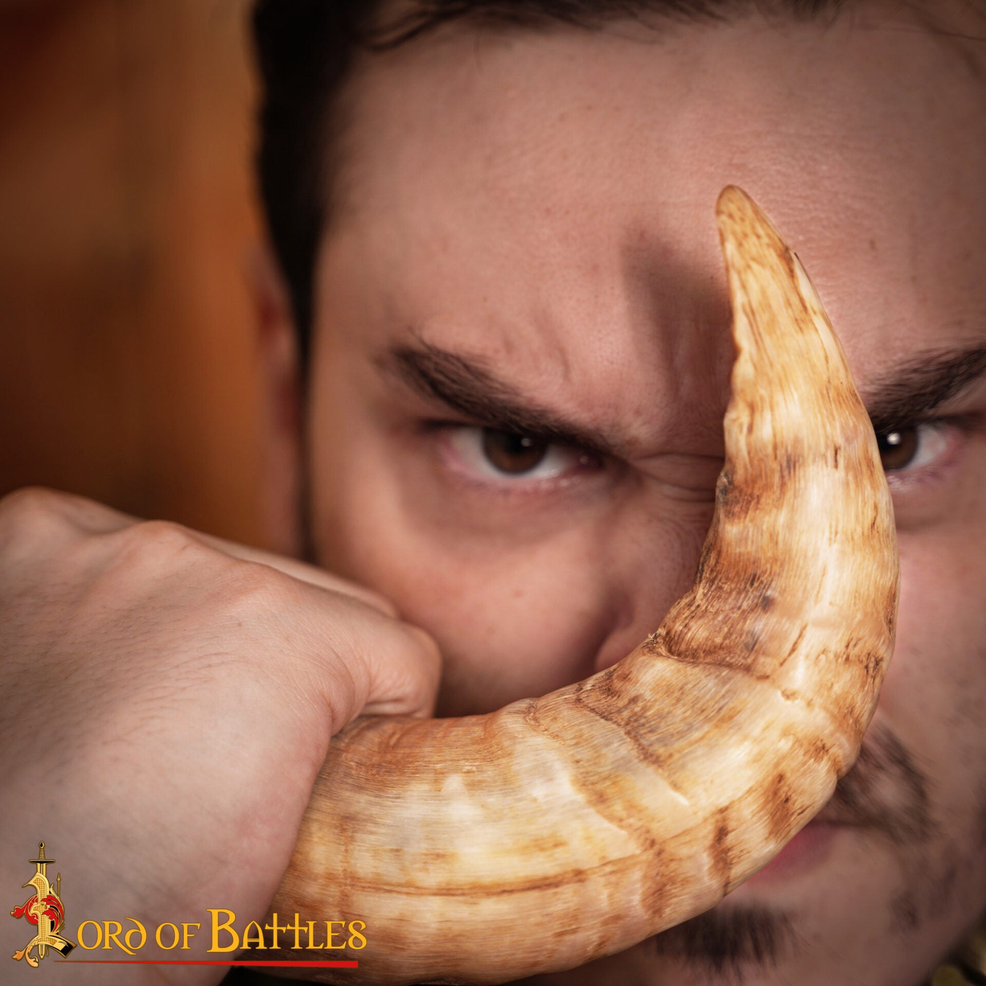 Vaso para Beber de Cuerno de Oveja Vikingo Vaso de Cuerno Natural Hecho a Mano - Imagen 7