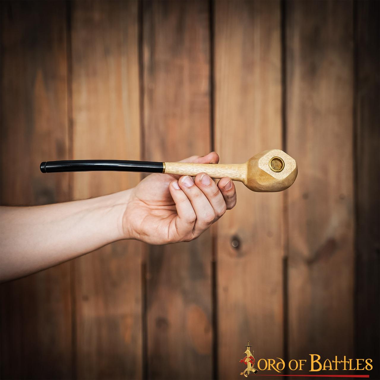 Pipa de Fumar Shire Churchwarden Long Stem con Malla de Latón - Imagen 10