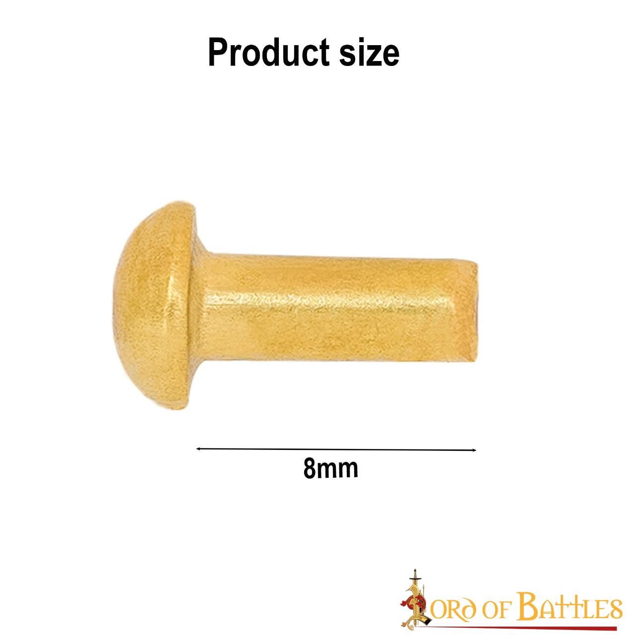 Juego de 25 Remaches Medievales de Latón de 8 Mm de Diámetro - Imagen 7