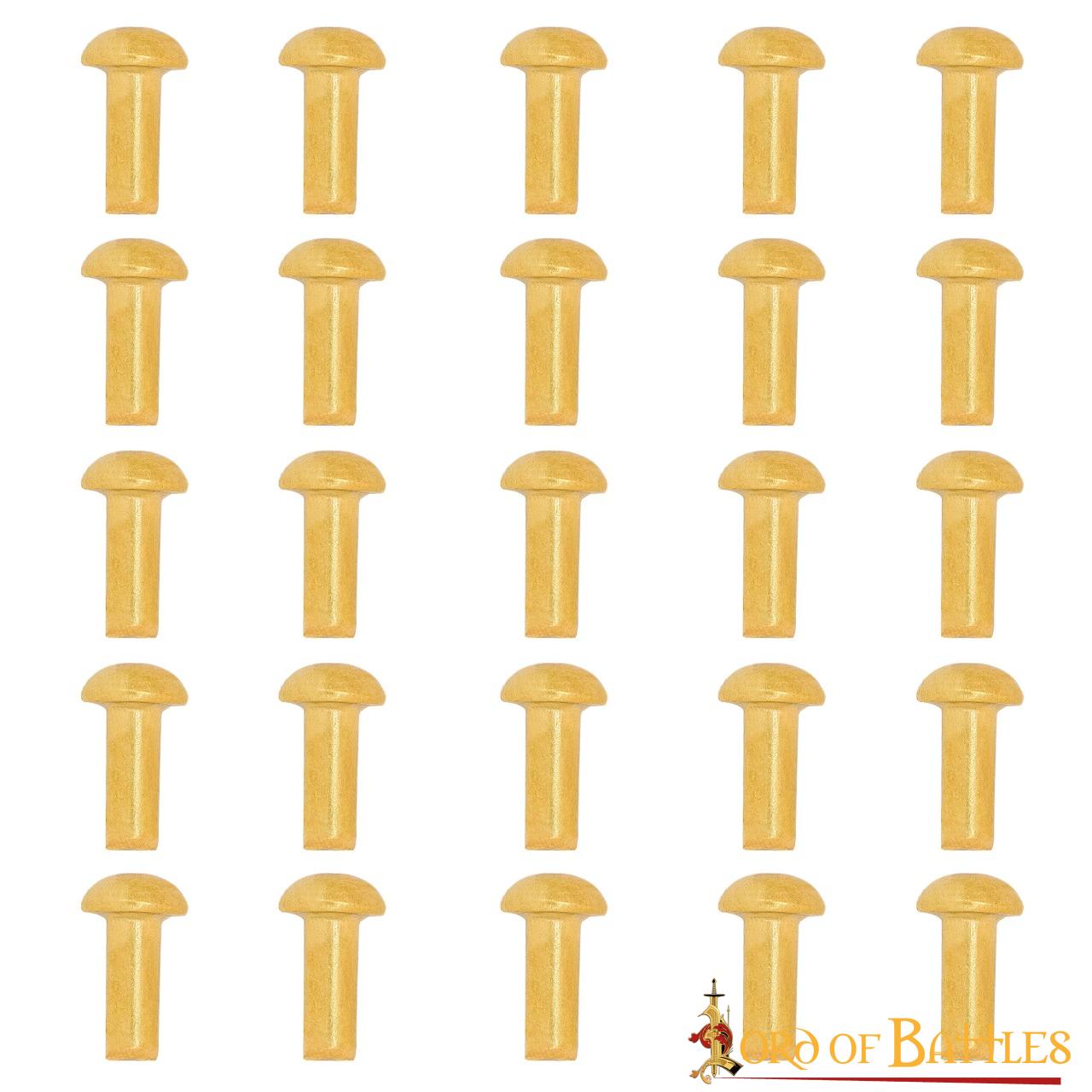 Juego de 25 Remaches Medievales de Latón de 8 Mm de Diámetro - Imagen 6