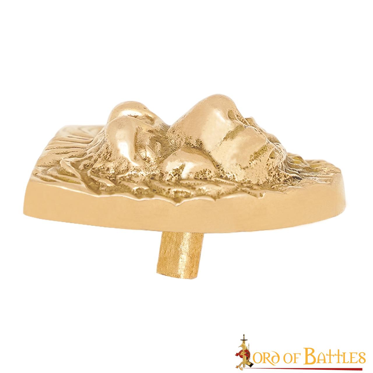 Adorno de Latón con Cabeza de León - León de Nemea de la Mitología Griega - Imagen 7