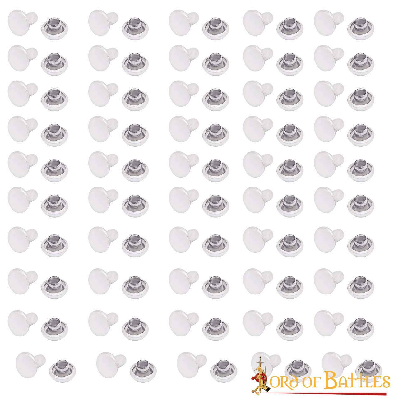 Juego de 50 Botones Tich de Acero de 7 Mm - Imagen 1