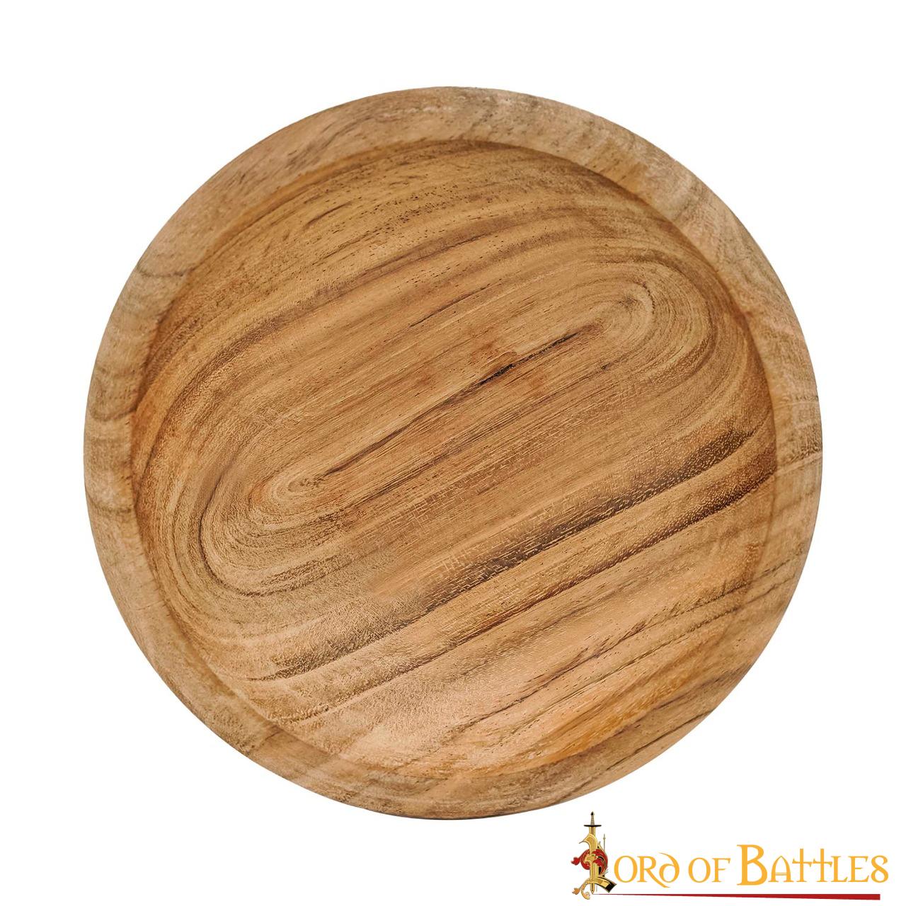 Viking Feast Tazón Ancho de Madera Hecho a Mano Cubiertos Útiles de Madera Dura - Imagen 1