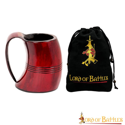 Taza de Cerveza Vikinga de Cuerno de Buey Auténtica Hecha a Mano - Imagen 1