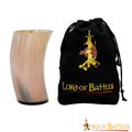 Taza de Cerveza Medieval Vikinga Hecha a Mano con Auténtico Cuerno de Buey - Imagen 1