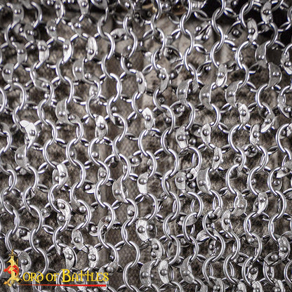 Mallas de Cota de Malla - Anillo Redondo Remachado de 10 Mm, Calibre 16, Acero Dulce - Ideal para Conjuntos de Armadura de Cuerpo Entero - Imagen 4