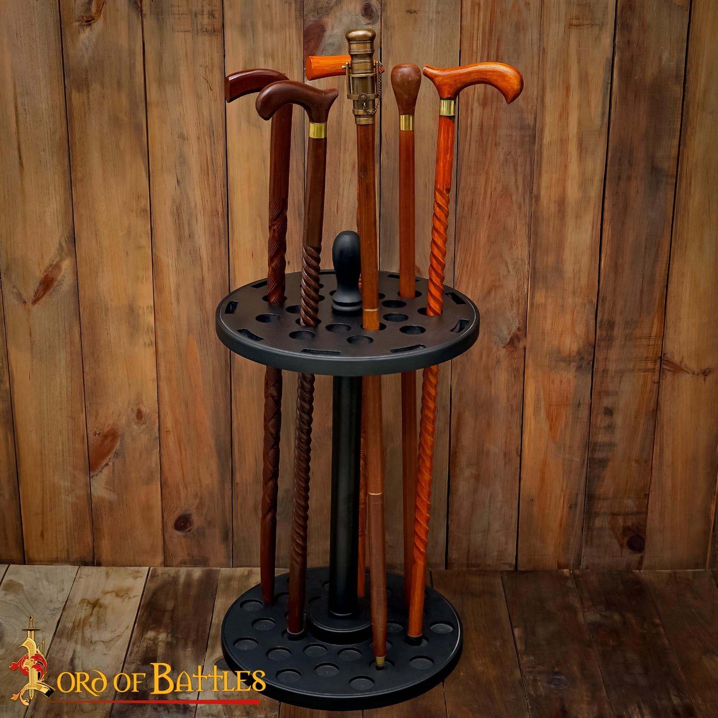 Expositor de Bastones - Madera Auténtica Hecha a Mano - Descatalogado - Imagen 2