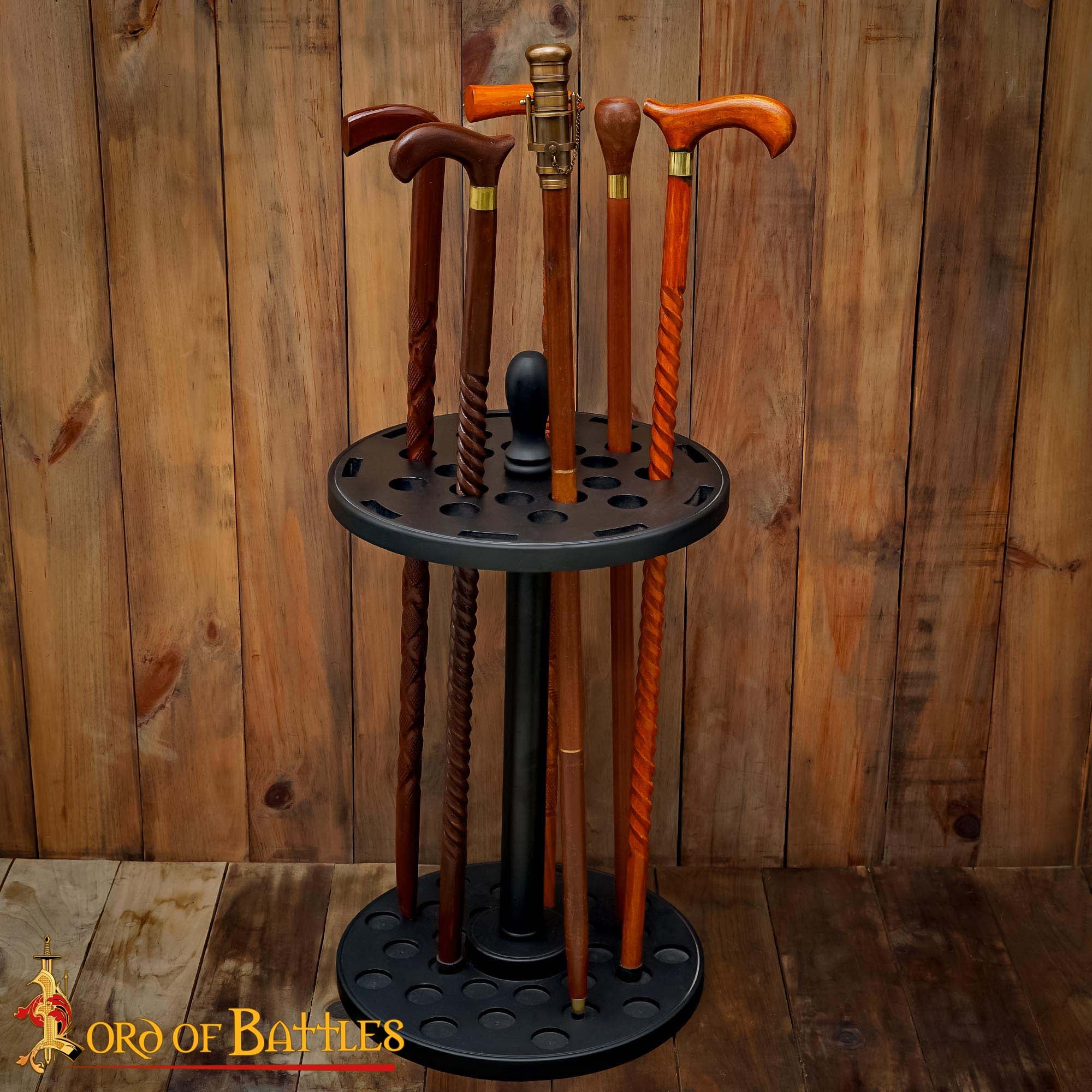 Expositor de Bastones - Madera Auténtica Hecha a Mano - Descatalogado - Imagen 2