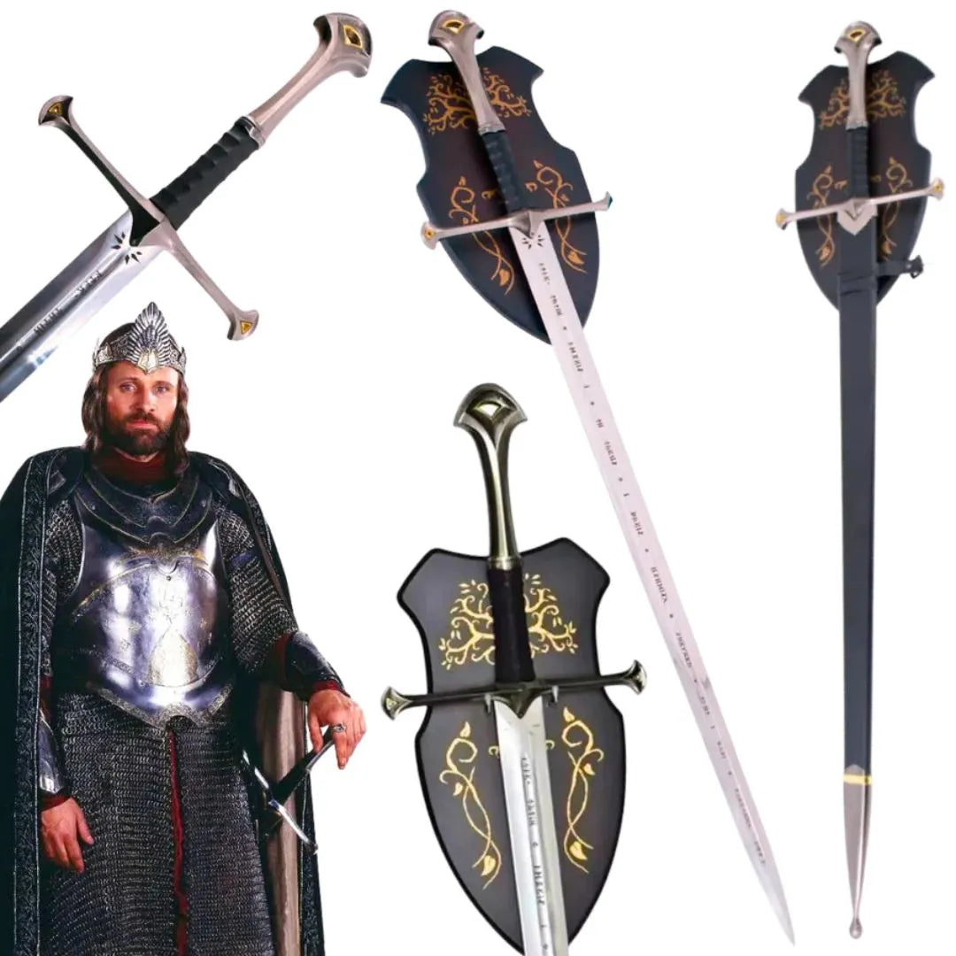 Espada Anduril com visor e bainha